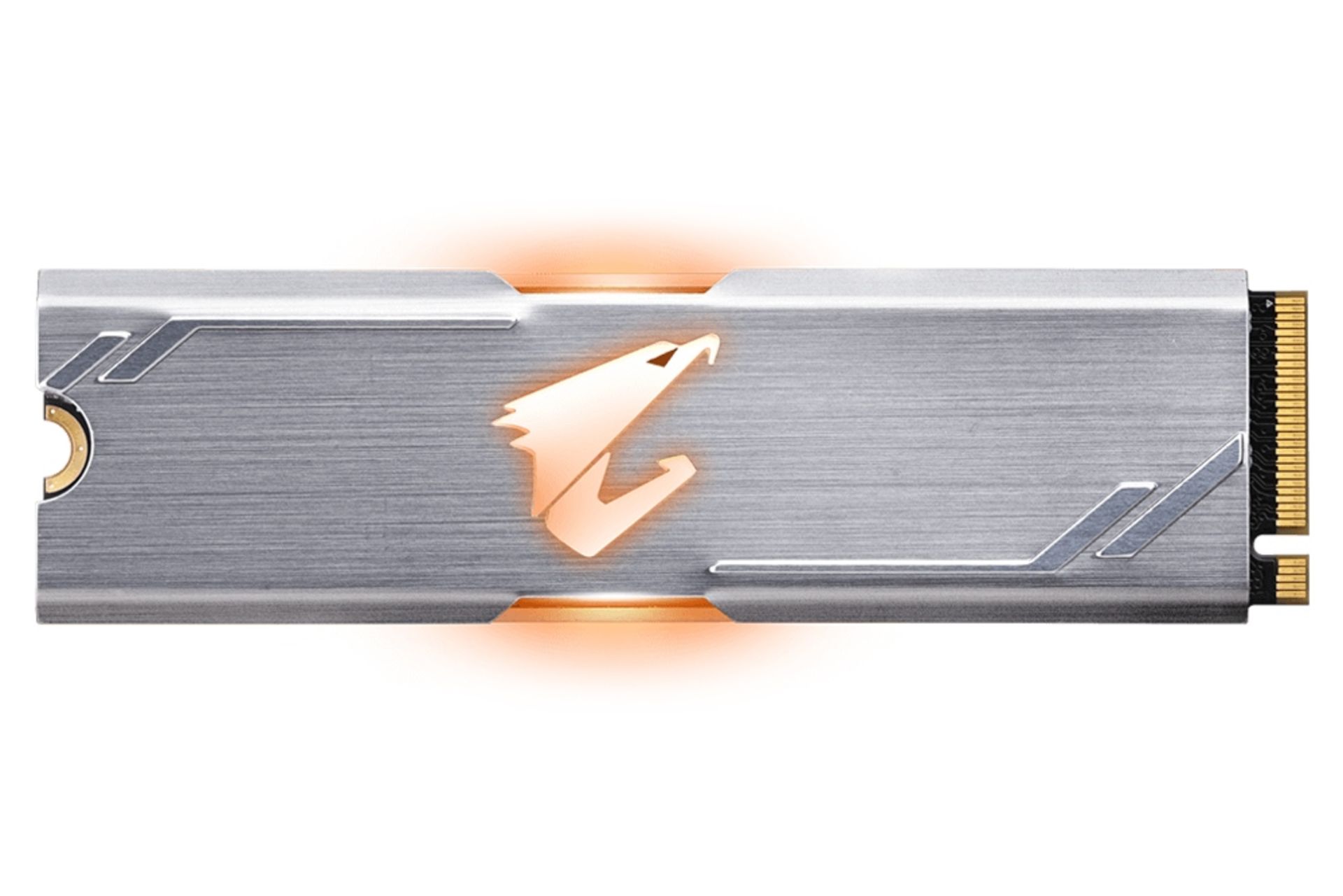 نمای روبرو SSD گیگابایت GIGABYTE AORUS RGB NVMe M.2