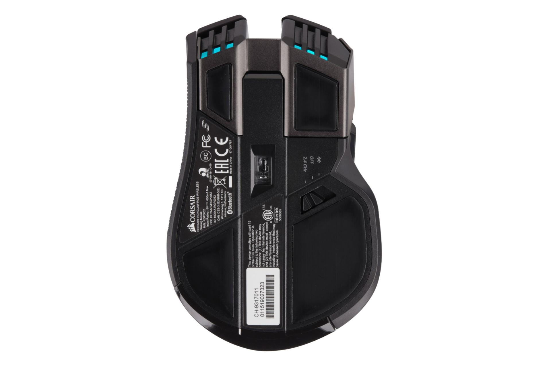 نمای پشت ماوس کورسیر IRONCLAW Moba Wireless