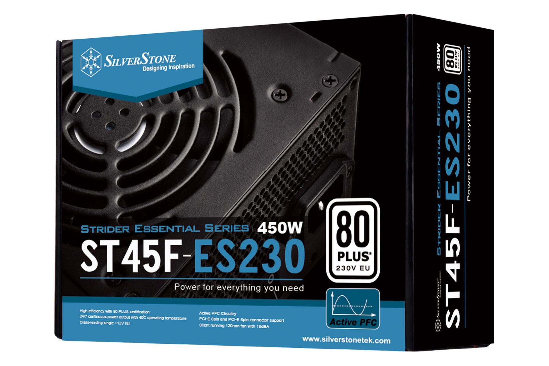 جعبه پاور کامپیوتر سیلور استون ST45F-ES230 با توان 450 وات