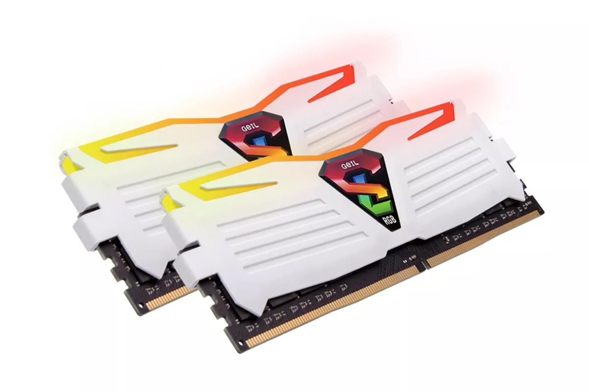 نمای جلو رم (سفید)گیل Super Luce RGB SYNC ظرفیت 32 گیگابایت (2x16) از نوع DDR4-3200