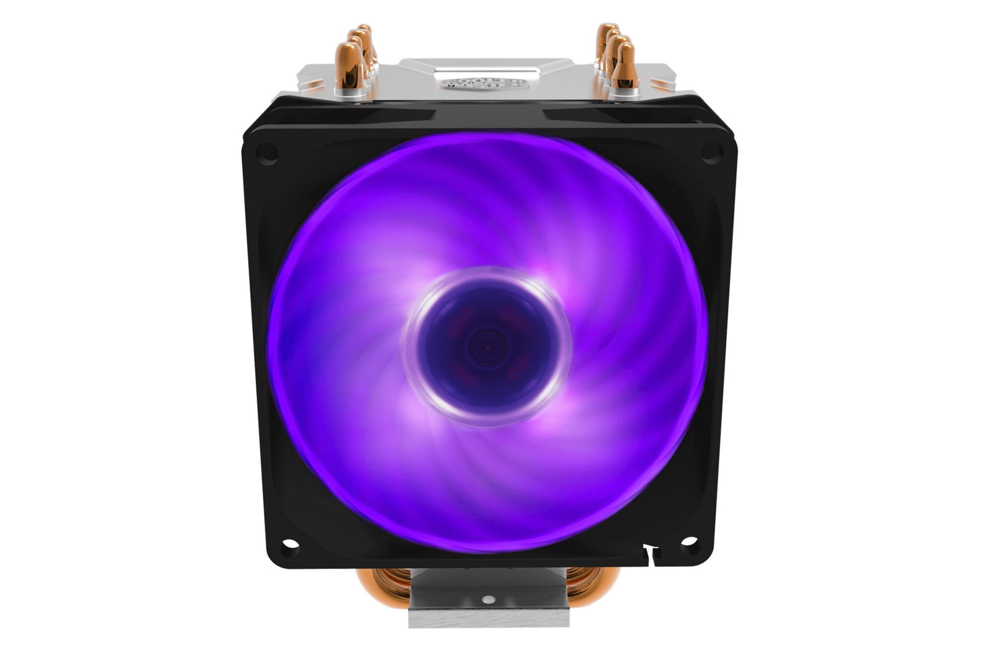 نمای روبرو خنک کننده پردازنده کولر مستر HYPER H410R RGB