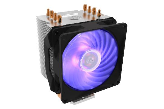 نمای جانبی خنک کننده پردازنده کولر مستر HYPER H410R RGB