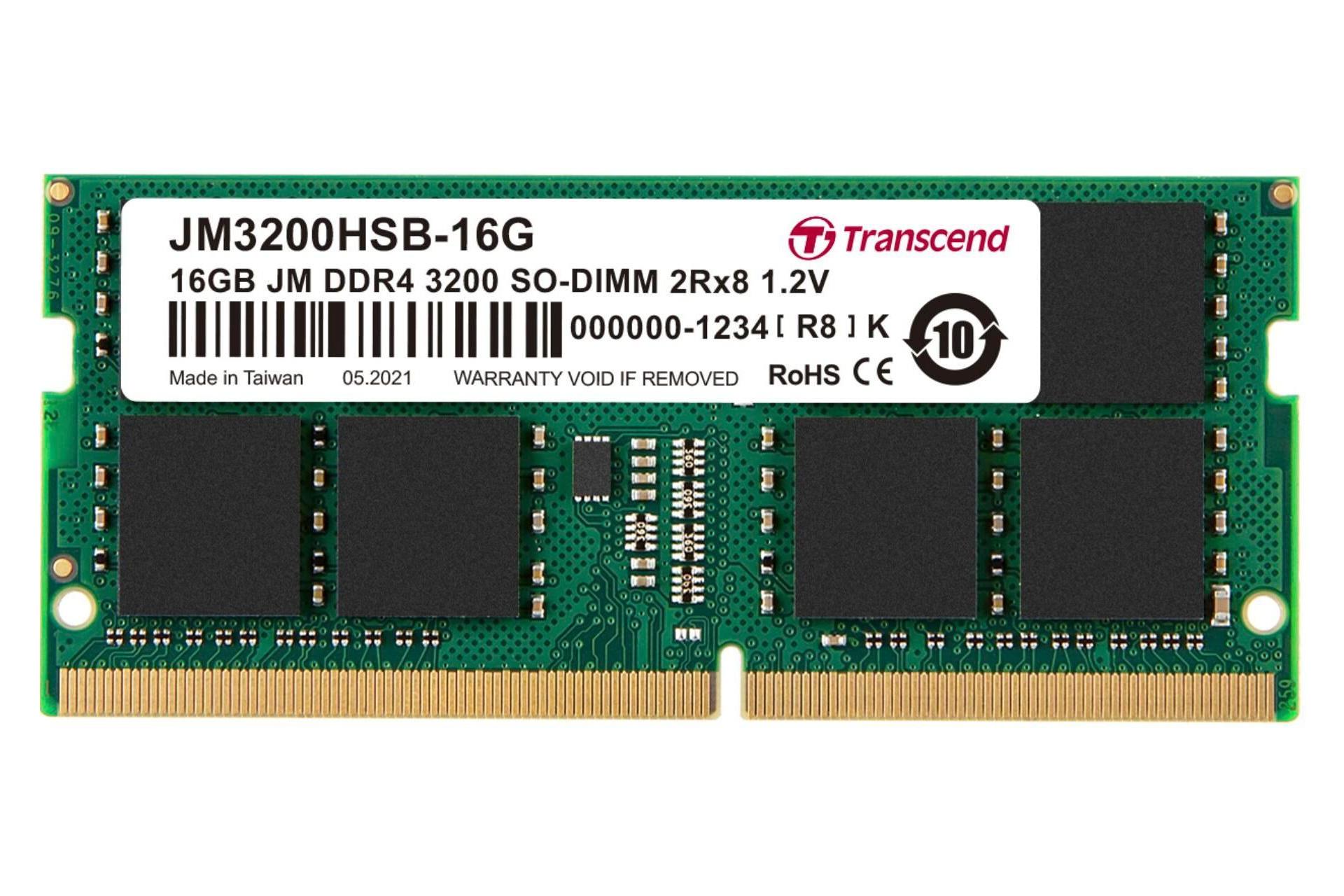 رم ترنسند JM3200HSB ظرفیت 16 گیگابایت از نوع DDR4-3200