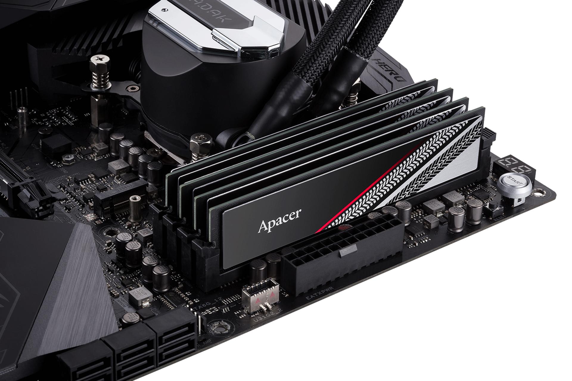 نمای روی مادربورد رم اپیسر Apacer TEX 32GB DDR4-3200 CL16