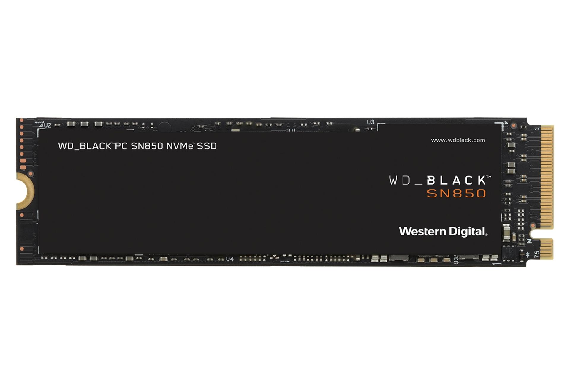 نمای روبرو SSD وسترن دیجیتال Western Digital Black SN850 NVMe M.2