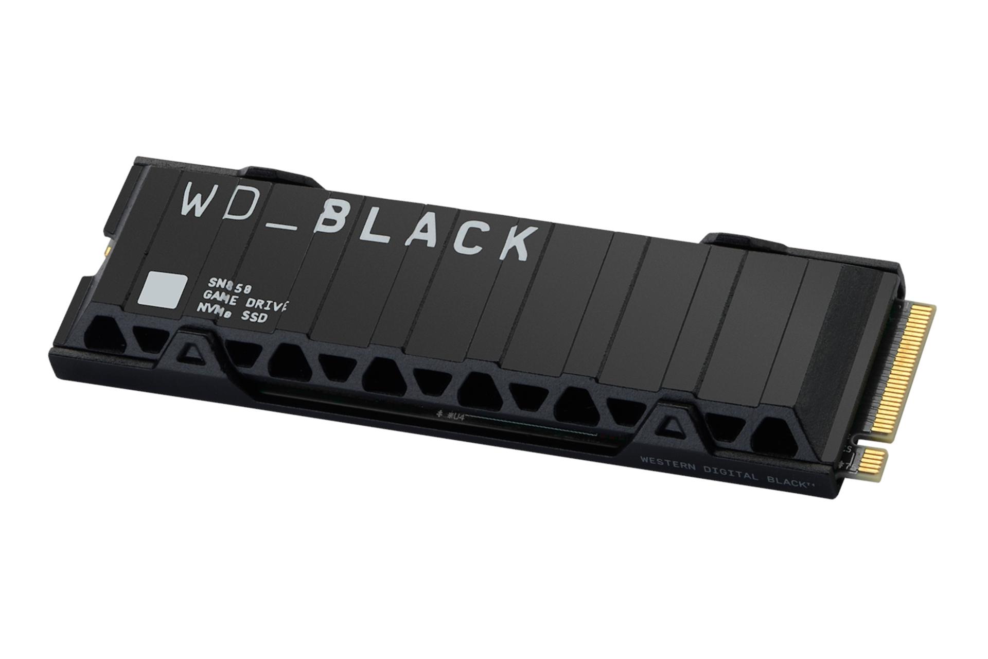 نمای جانبی SSD وسترن دیجیتال Western Digital Black SN850 NVMe M.2 با هیت سینک