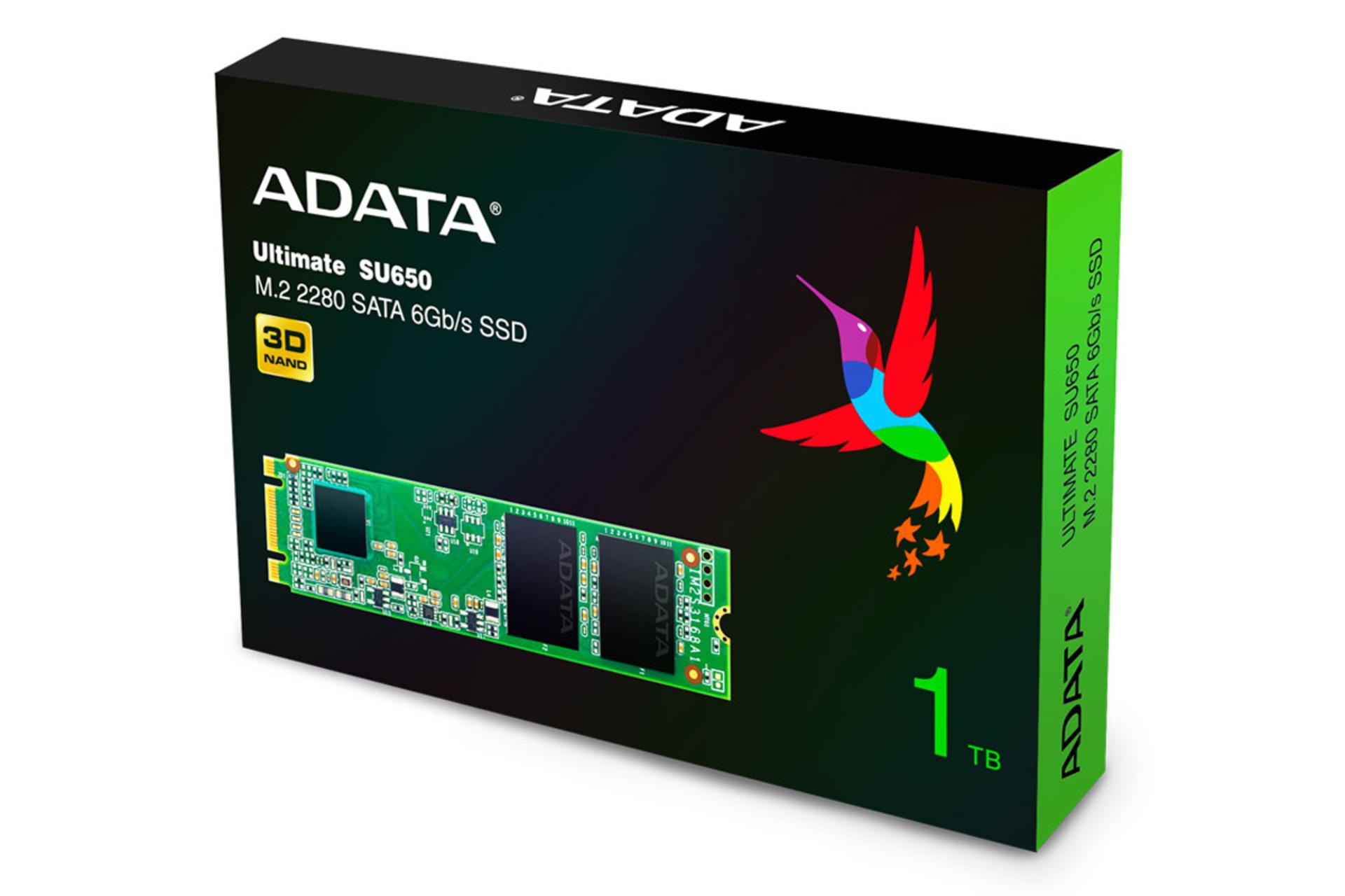 جعبه SSD ای دیتا Ultimate SU650 SATA M.2 ظرفیت 1 ترابایت