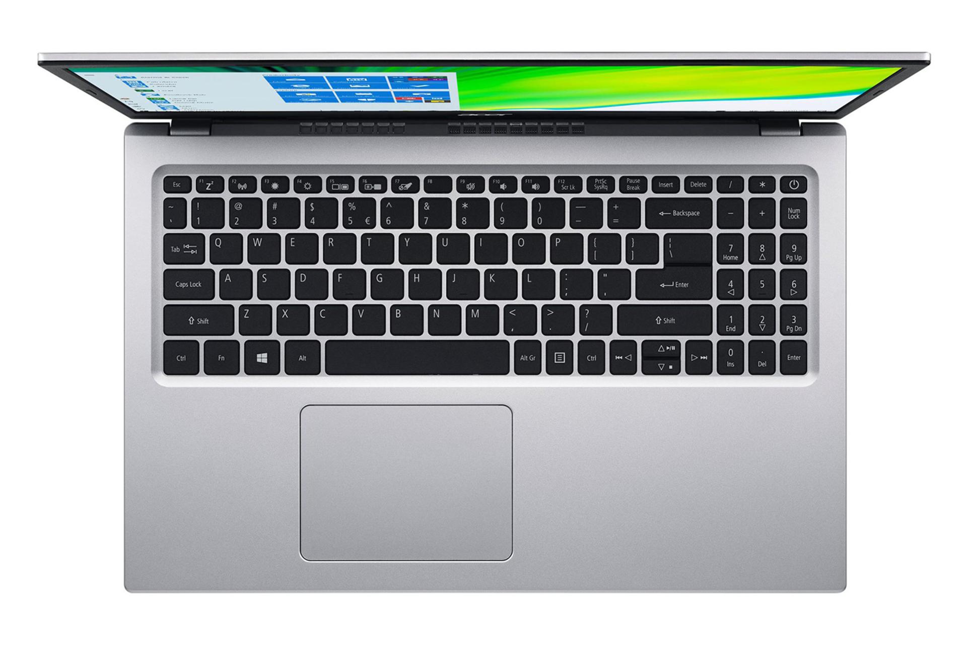 نمای بالا لپ تاپ ایسر aspire 5 a515-56-36ut