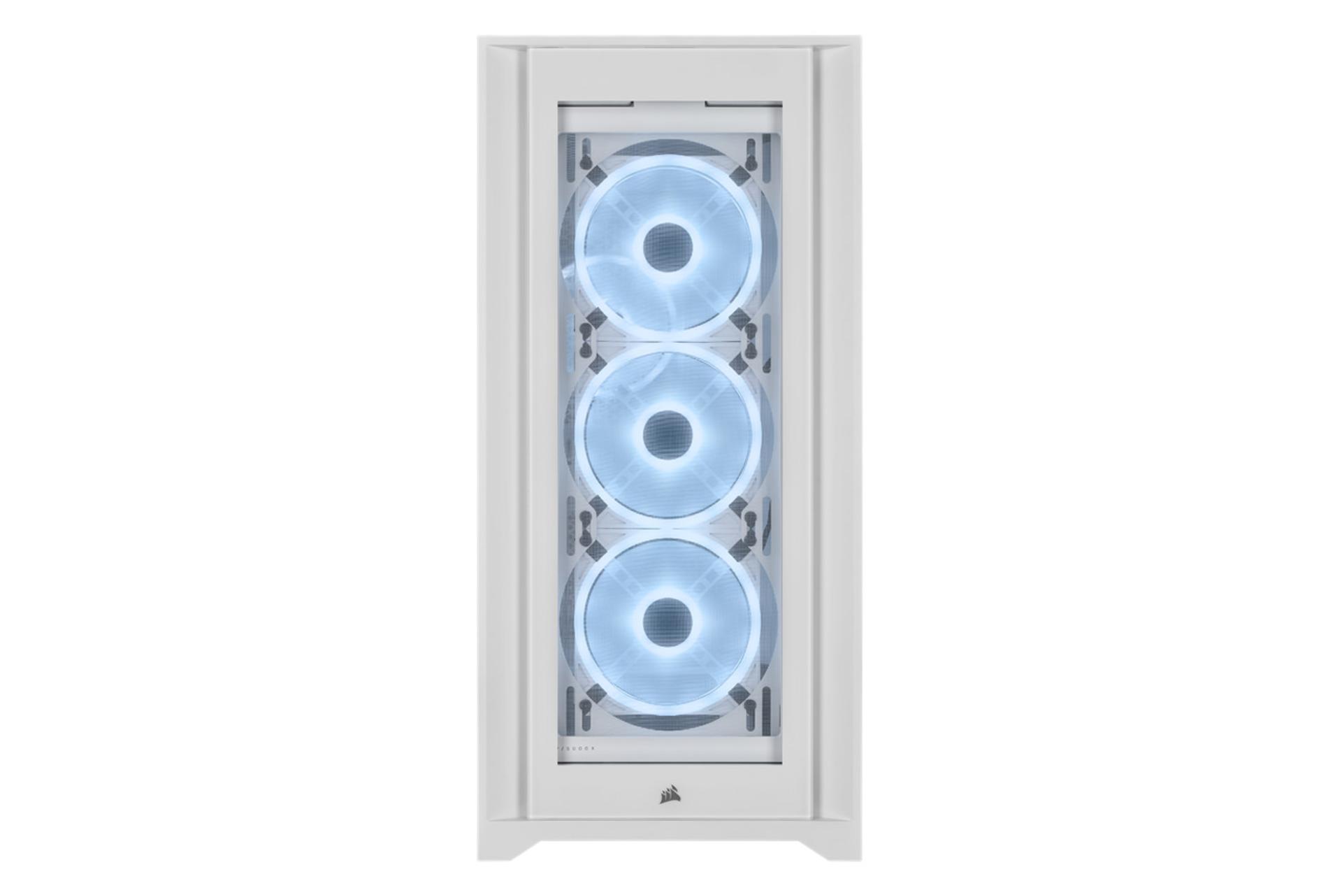 نمای روبرو کیس کامپیوتر کورسیر iCUE 5000X RGB QL Edition