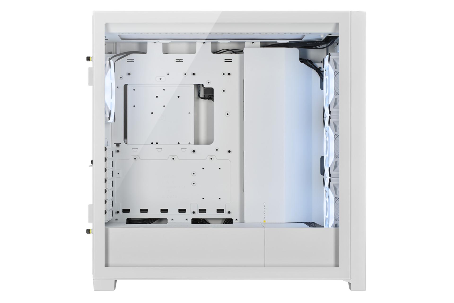 نمای چپ کیس کامپیوتر کورسیر iCUE 5000X RGB QL Edition