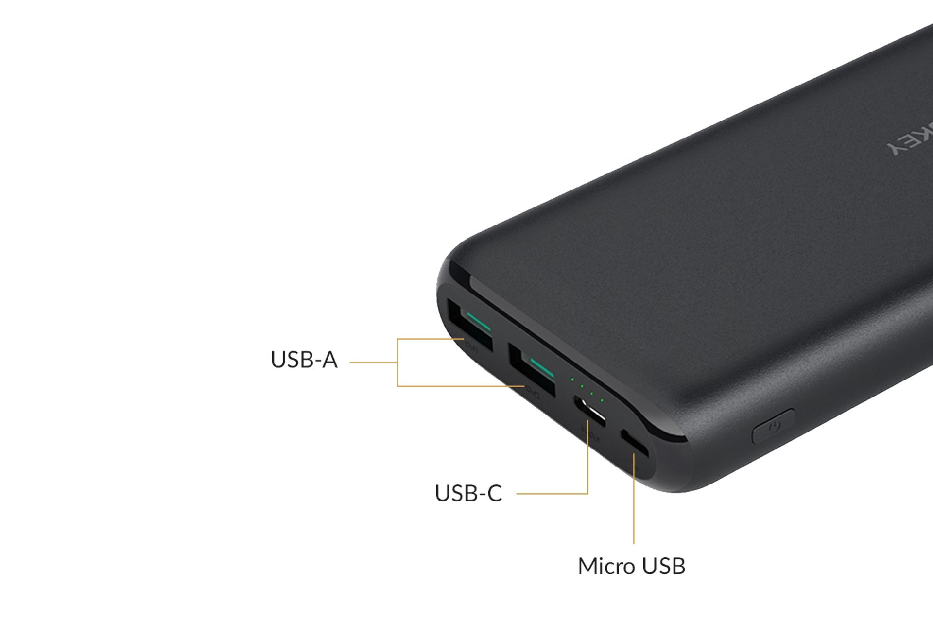 درگاه پاور بانک آکی PB-XN20 با ظرفیت 20000 میلی‌آمپر ساعت Aukey PB-XN20 20000mAh