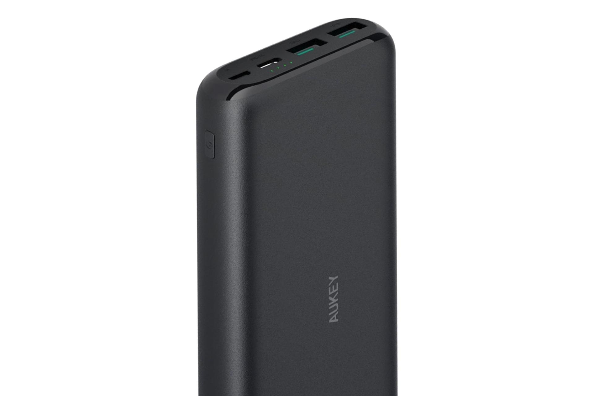 نمای بالا پاور بانک آکی PB-XN20 با ظرفیت 20000 میلی‌آمپر ساعت Aukey PB-XN20 20000mAh مشکی