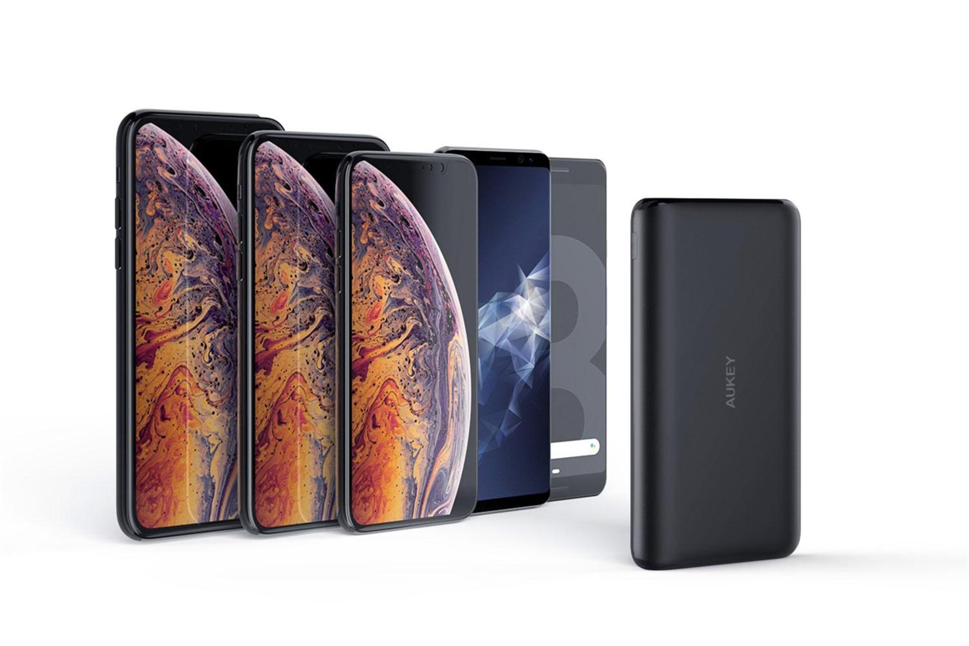 اندازه پاور بانک آکی PB-XN10 با ظرفیت 10000 میلی‌آمپر ساعت Aukey Sprint Slimline PB-XN10 10000mAh