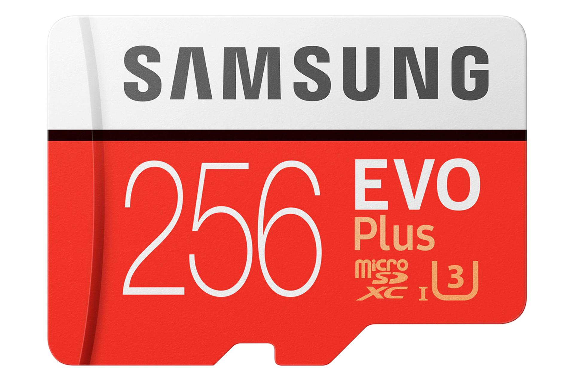 مموری کارت سامسونگ microSDXC با ظرفیت 256 گیگابایت مدل Evo Plus کلاس 10