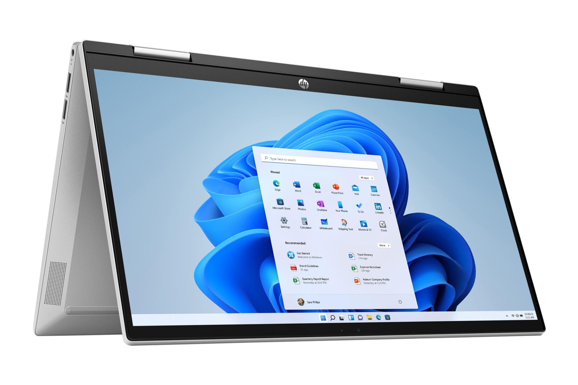 لپ تاپ اچ پی پاویلیون X360 Convertible 14t-dy100 در حالت تا شده به پشت