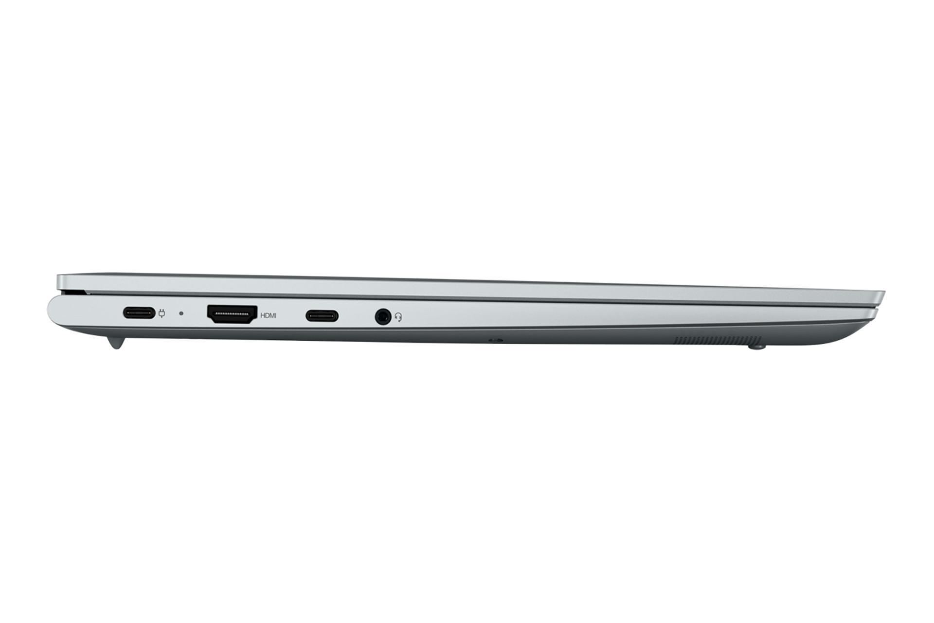 نمای کنار لپ تاپ لنوو Yoga Slim 7 Pro و نمایش پورت های سمت چپ