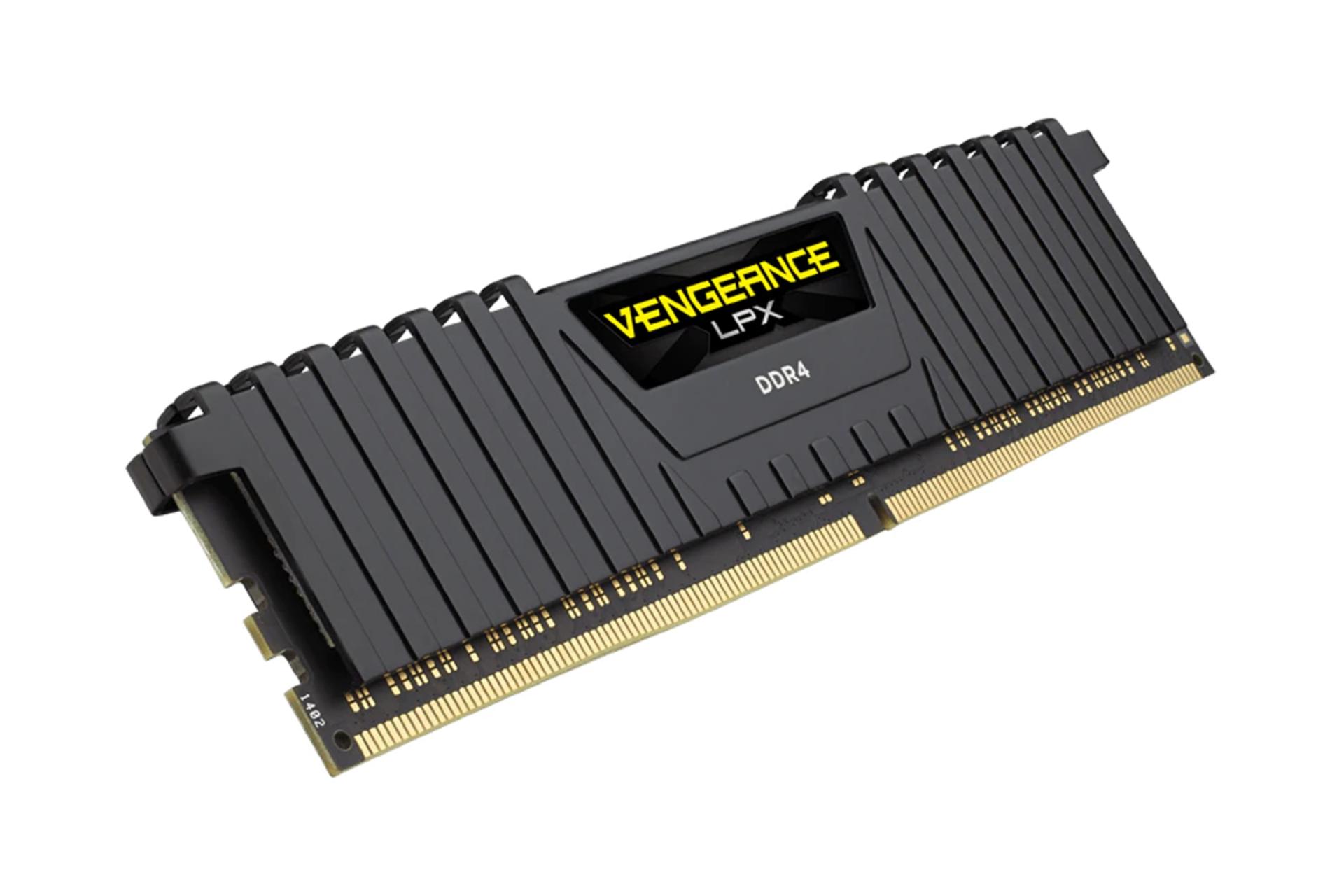 نمای کناری رم کورسیر VENGEANCE LPX ظرفیت 16 گیگابایت (2x8) از نوع DDR4-3000