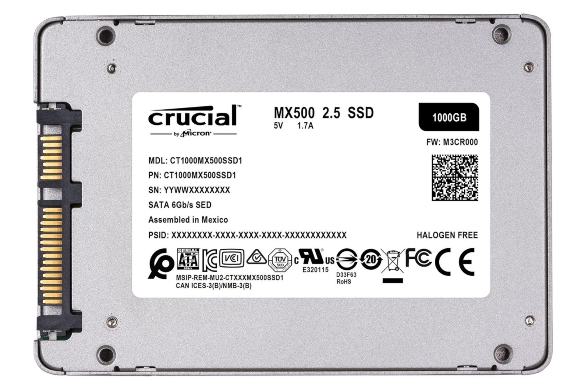 SSD کروشیال Crucial MX500 SATA 2.5 Inch 1TB ظرفیت 1 ترابایت