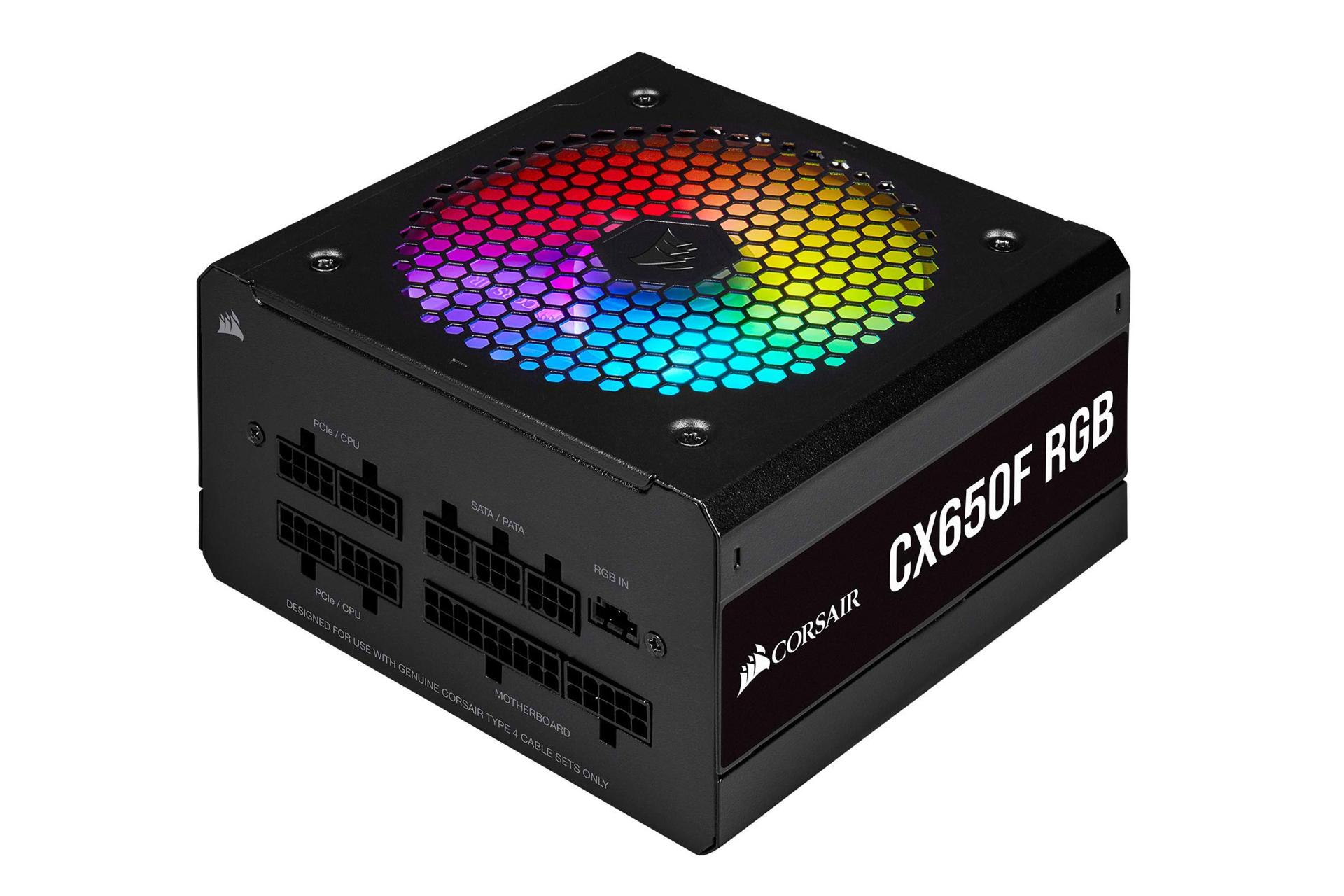 پاور کامپیوتر کورسیر CX650F RGB با توان 650 وات