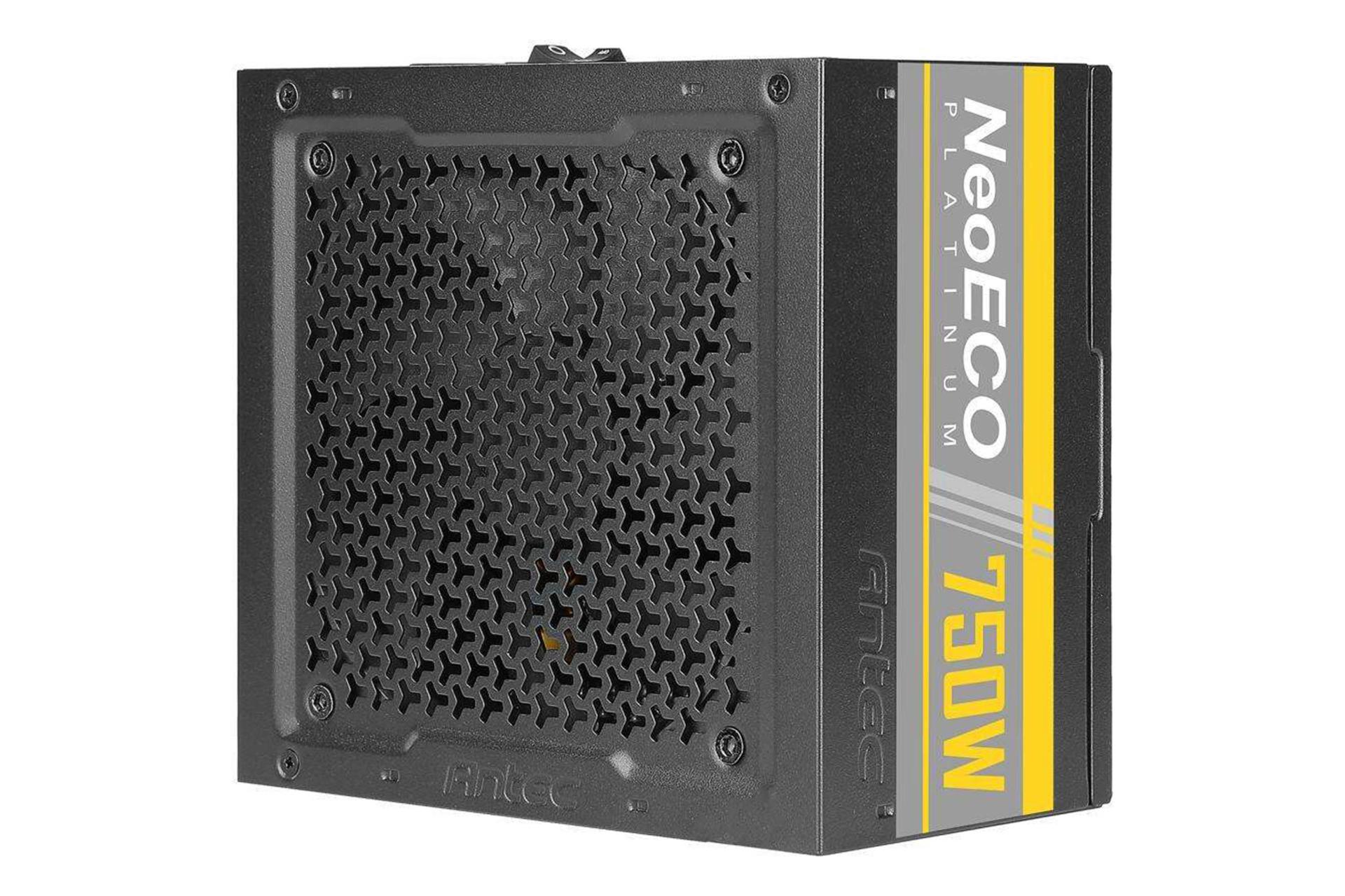 پاور کامپیوتر انتک NeoECO Platinum NE750 با توان 750 وات نمای ایستاده