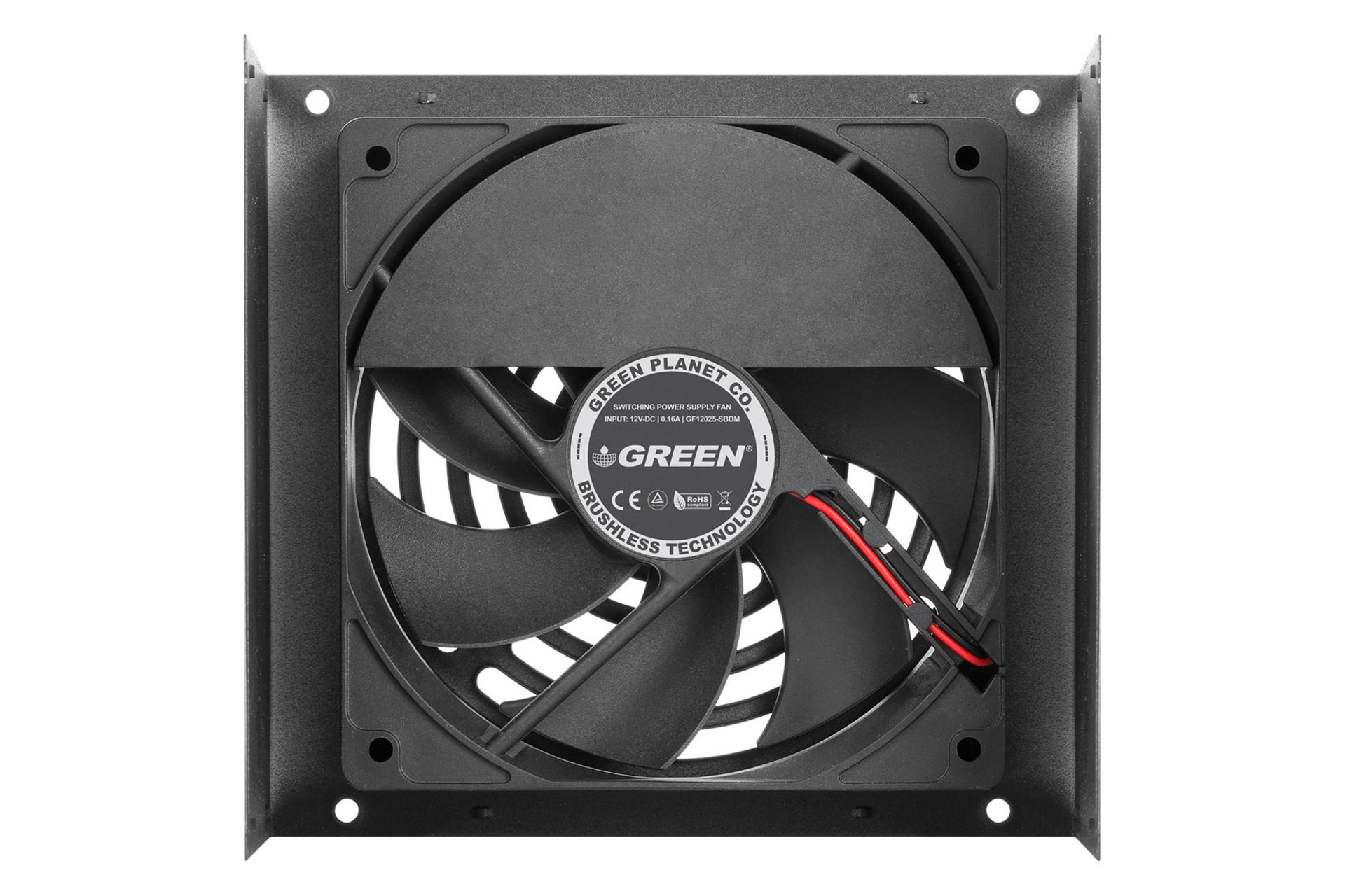 مرجع متخصصين ايران نماي فن پاور كامپيوتر گرين GP500A-ECO Rev3.1 با توان 500 وات