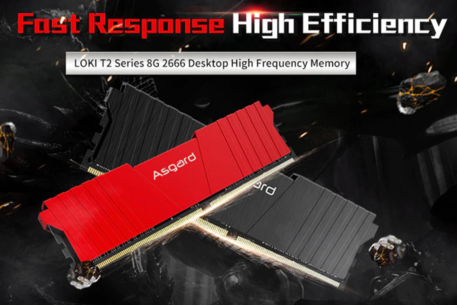 نمای نزدیک رم ازگارد Loki T2 ظرفیت 8 گیگابایت از نوع DDR4-2666