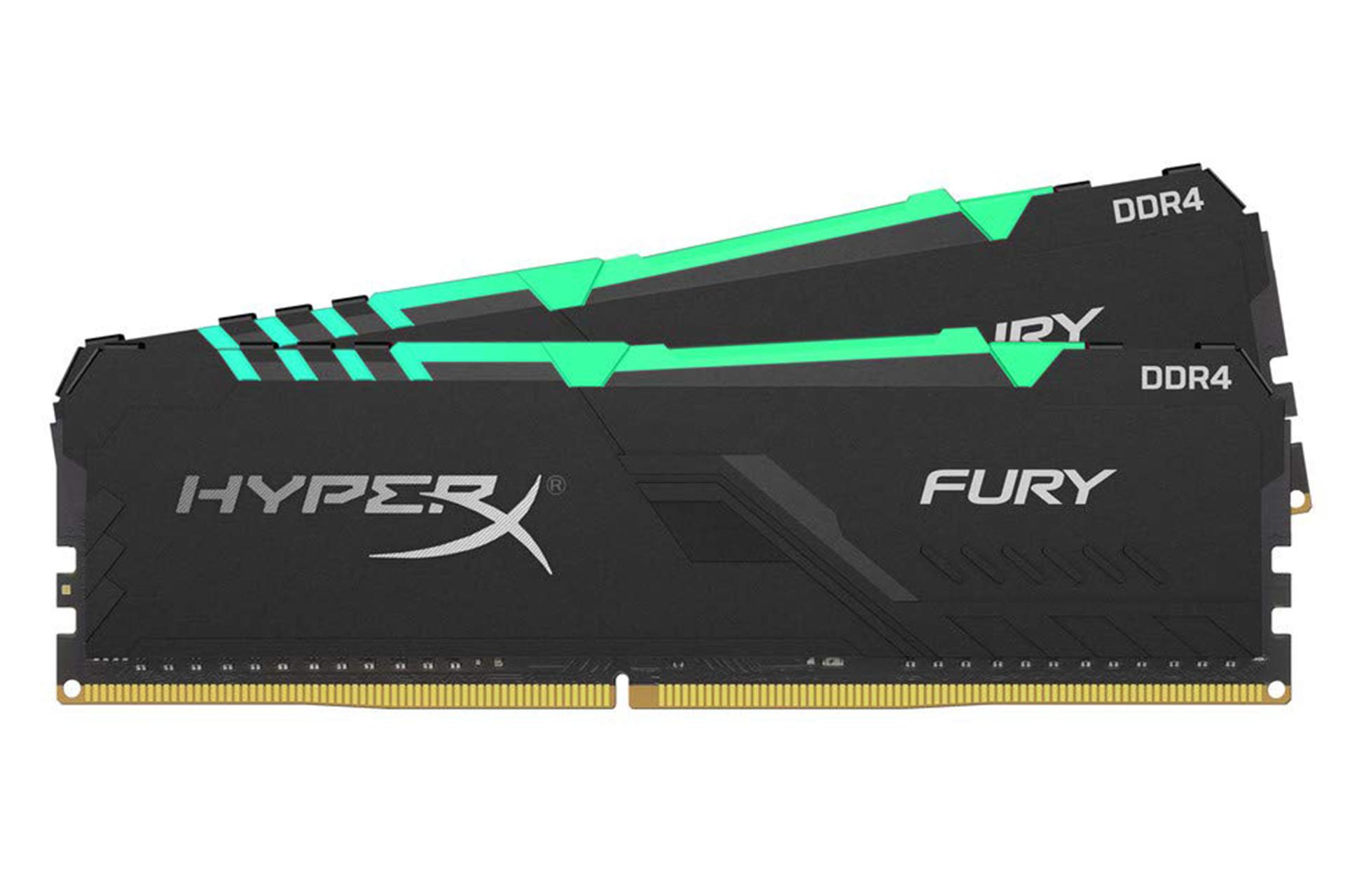 رم هایپر ایکس Fury RGB ظرفیت 16 گیگابایت (2x8) از نوع DDR4-3200