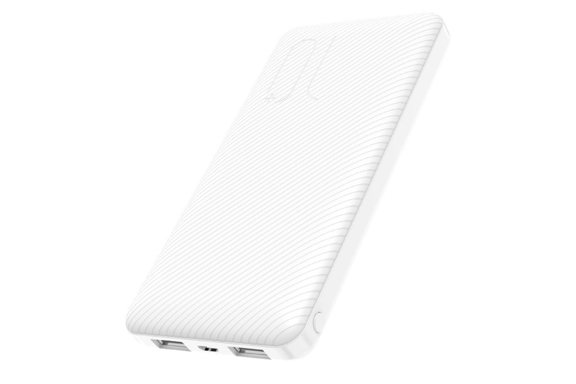 نمای جانبی پاور بانک بروفون BT28 Beneficial سفید