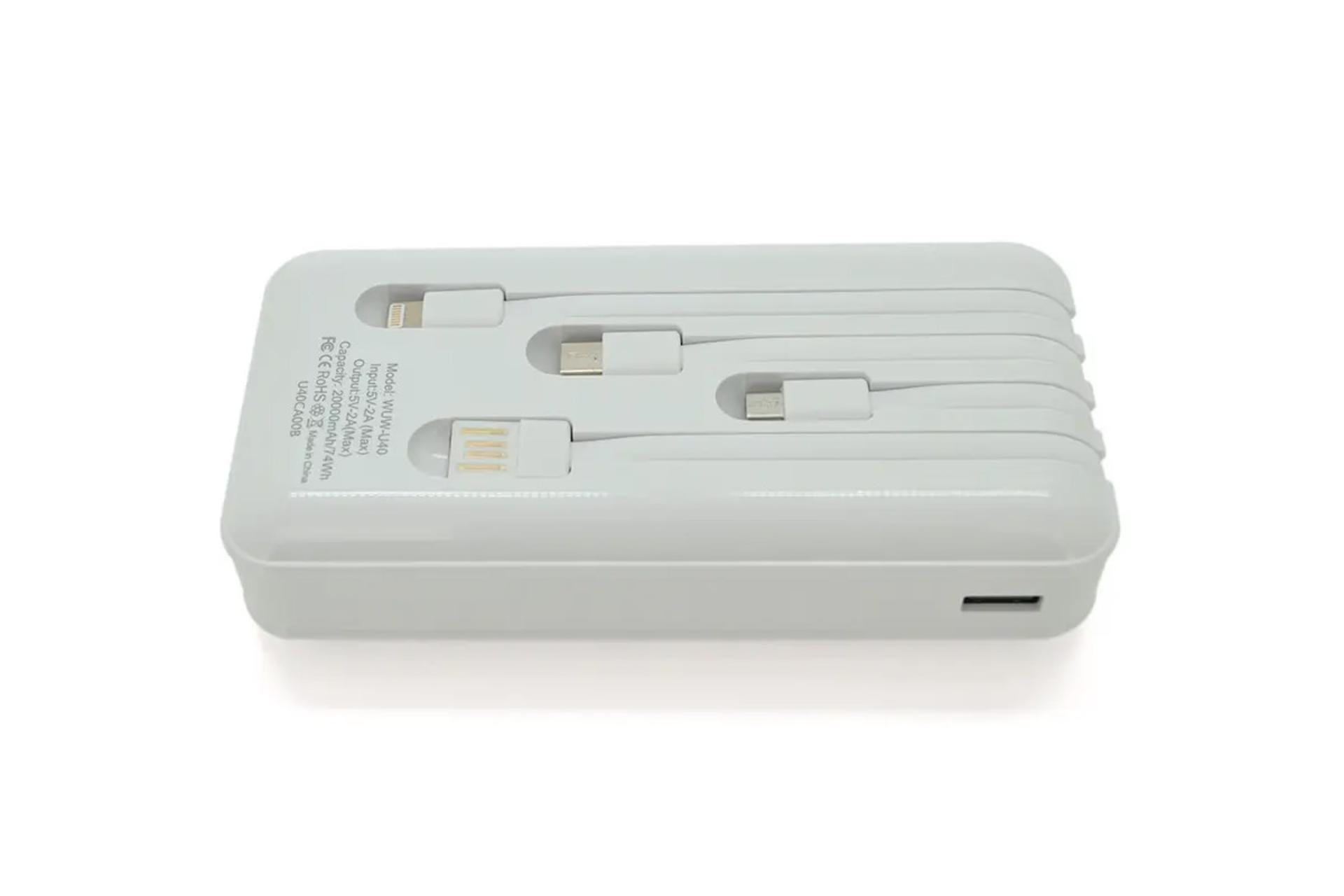 پاور بانک دبلیو یو دبلیو U40 سفید