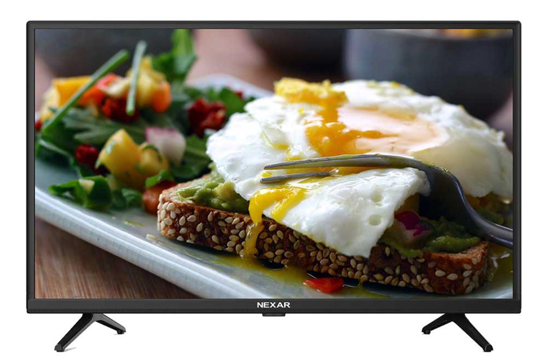 نمای جلو تلویزیون نکسار H40A212N در حالت روشن