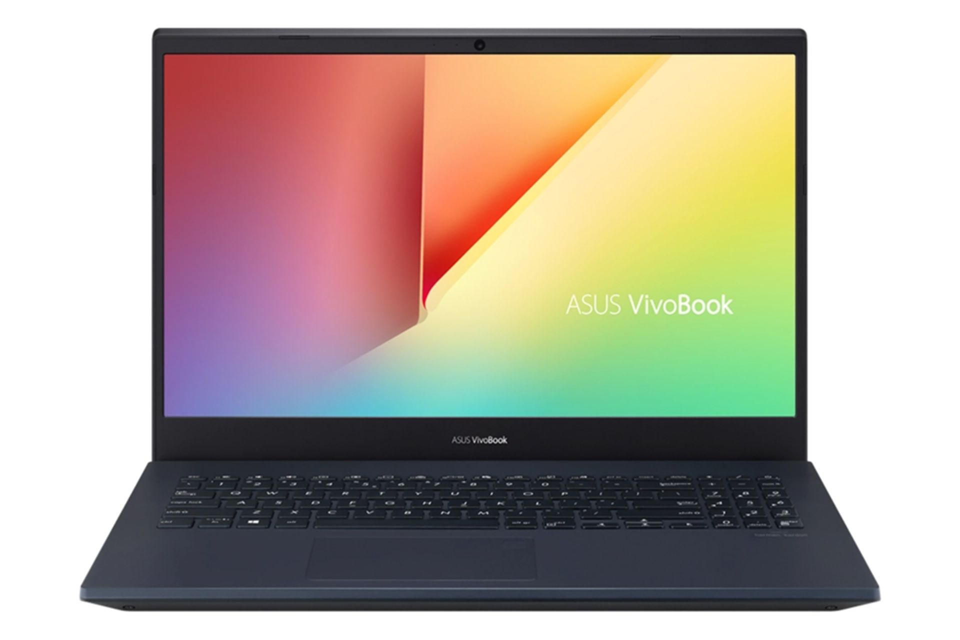 نمای جلو لپ تاپ ایسوس ویووبوک 15 K571LH در حالت روشن