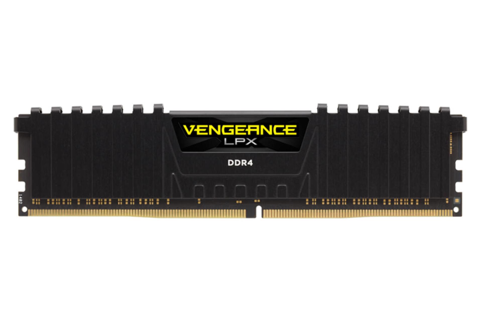 Corsair VENGEANCE LPX ظرفیت 16 گیگابایت از نوع DDR4-3000 نمای روبرو