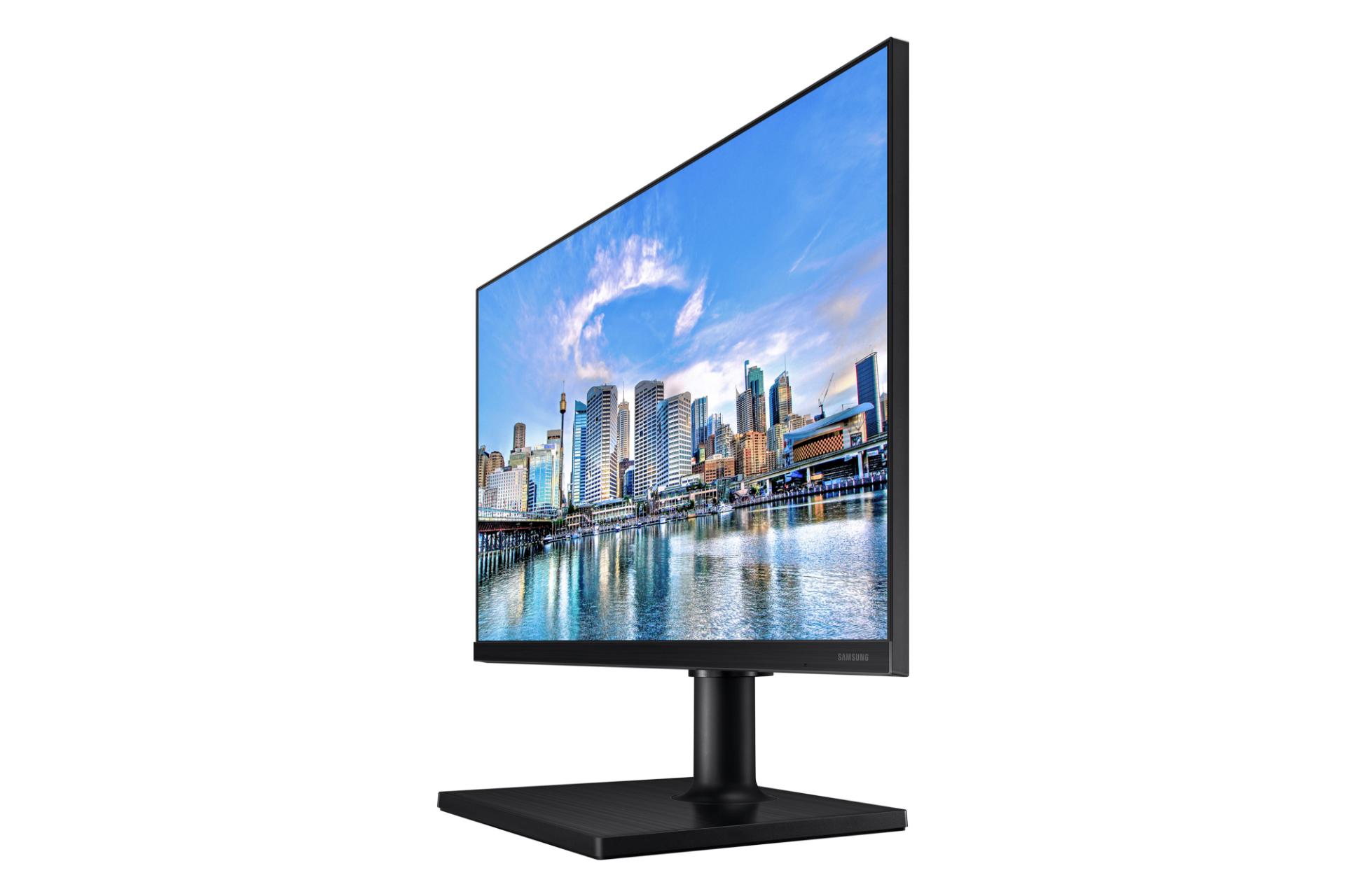 نمای نیم رخ جلوی مانیتور سامسونگ 24 اینچ مدل LF24T45