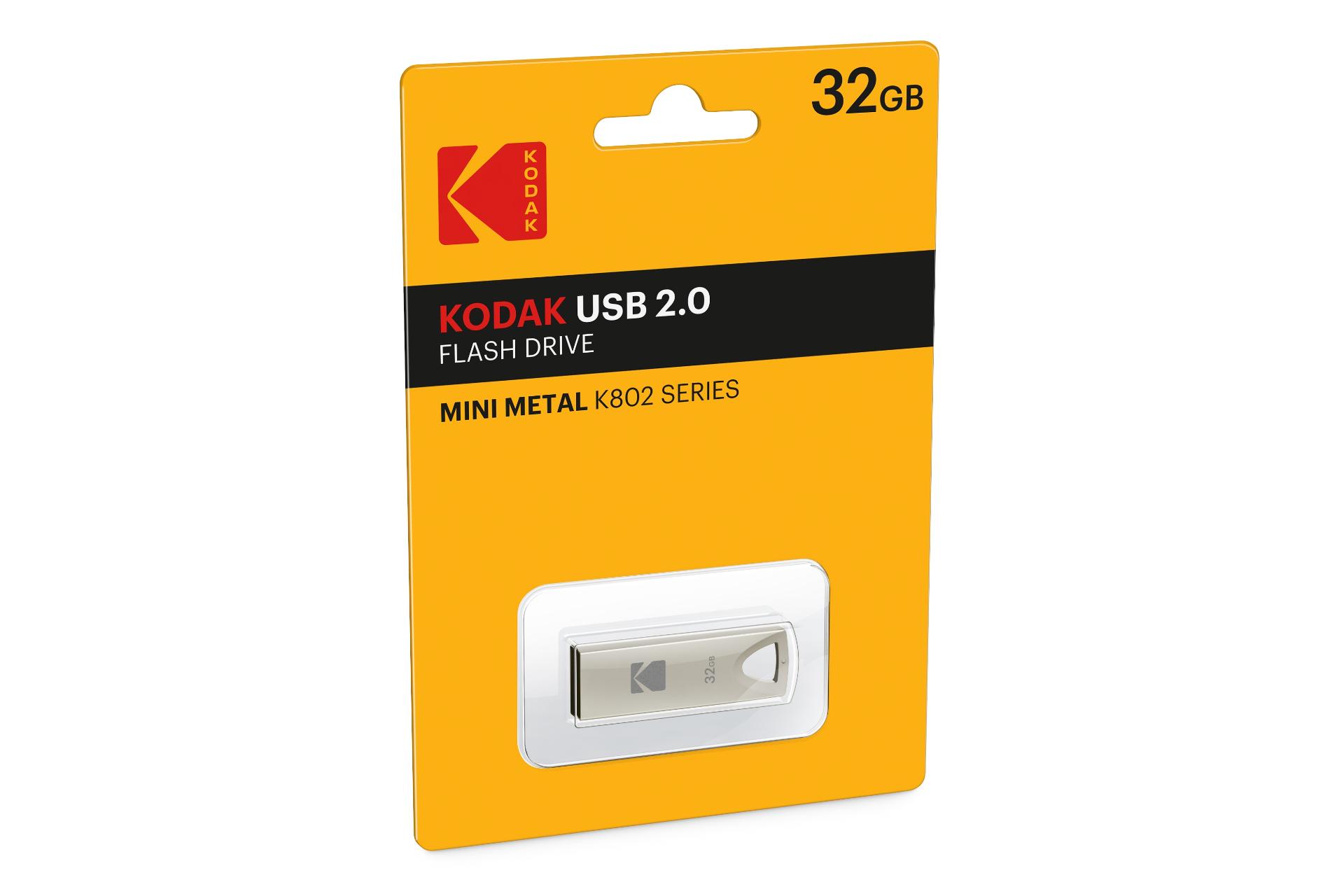جعبه Kodak Mini Metal K802 32GB / فلش مموری کداک مدل Mini Metal K802 ظرفیت 32 گیگابایت