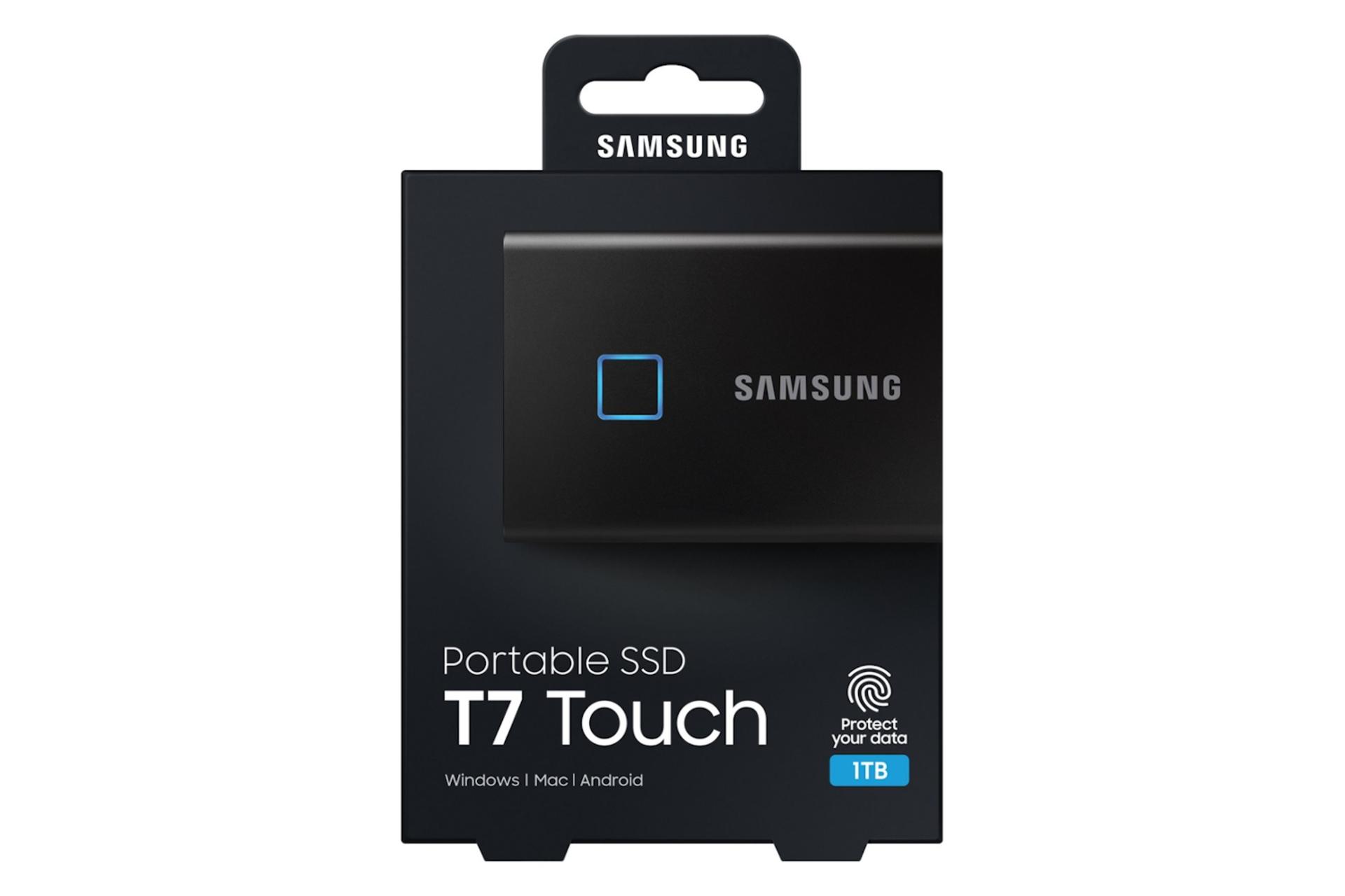 SSD سامسونگ Samsung T7 Touch USB 3.2 Gen 2 1TB ظرفیت 1 ترابایت