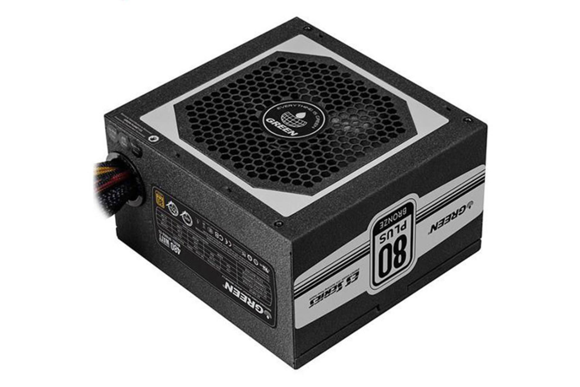 پاور کامپیوتر گرین GP480A_ES با توان 480 وات نمای جانبی