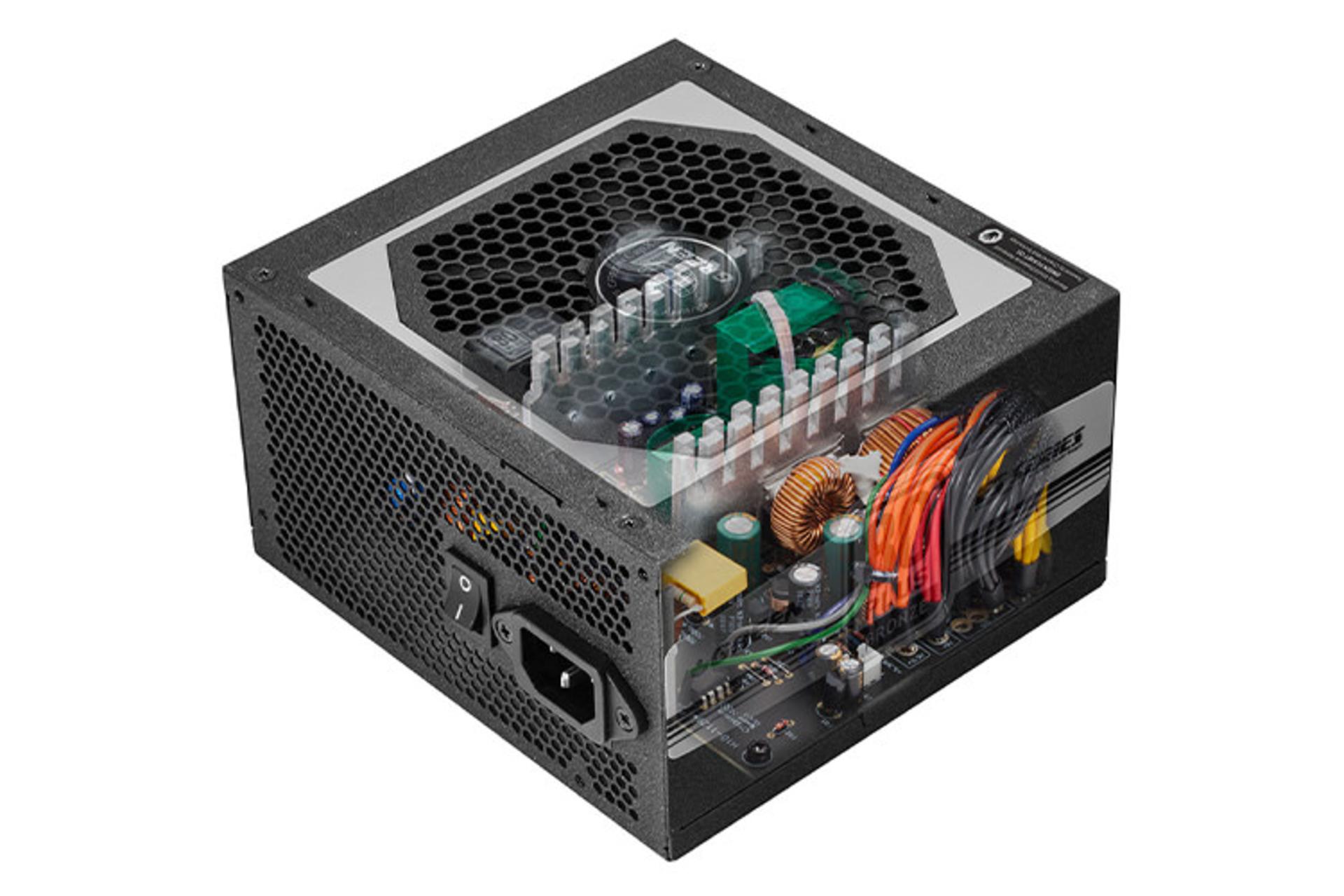 پاور کامپیوتر گرین GP480A_ES با توان 480 وات نمای داخلی