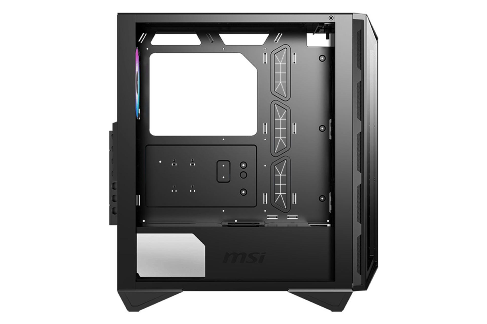 نمای داخل سمت چپ کیس کامپیوتر ام اس آی MPG GUNGNIR 110R