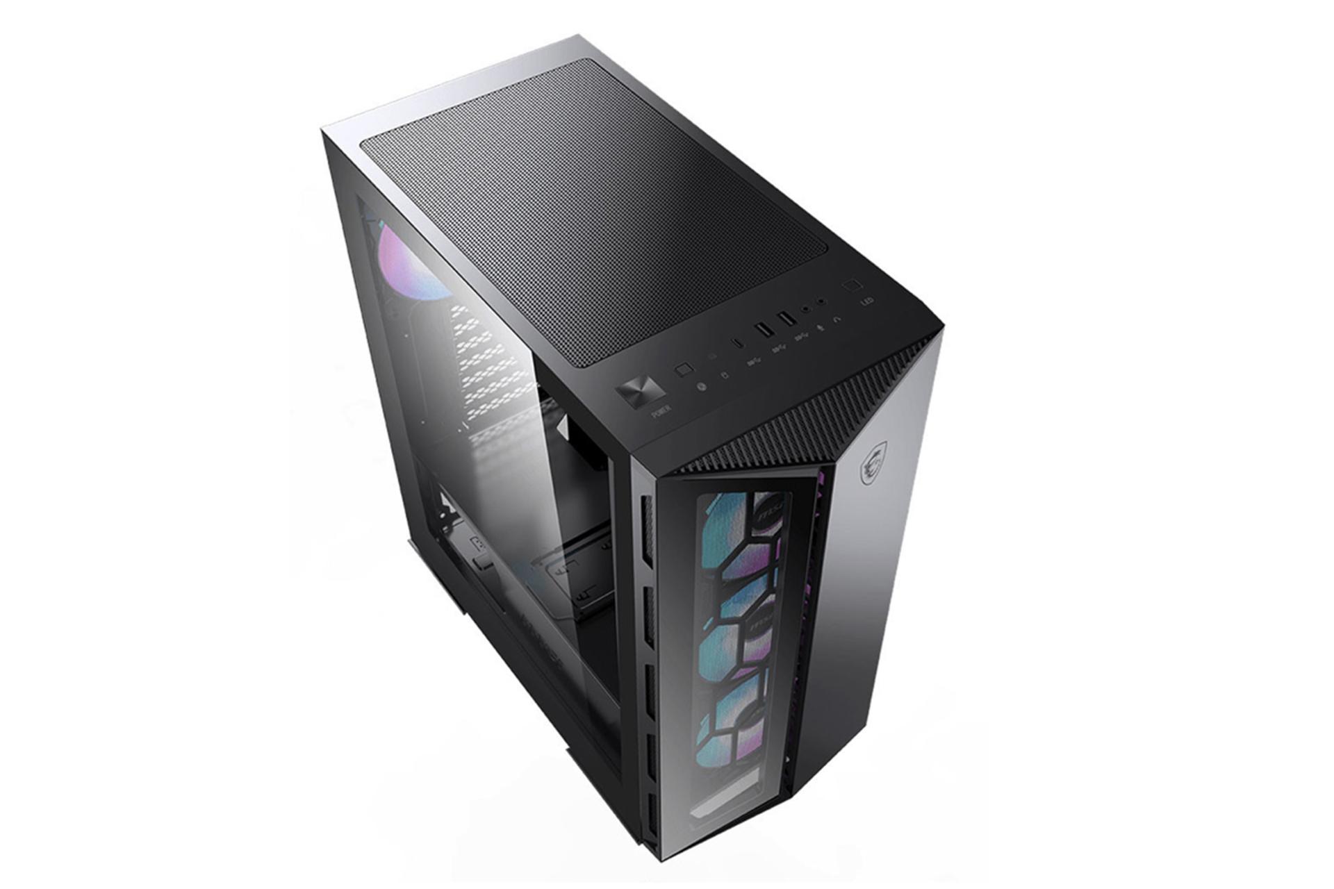 نمای بالا از کیس کامپیوتر ام اس آی MPG GUNGNIR 110R