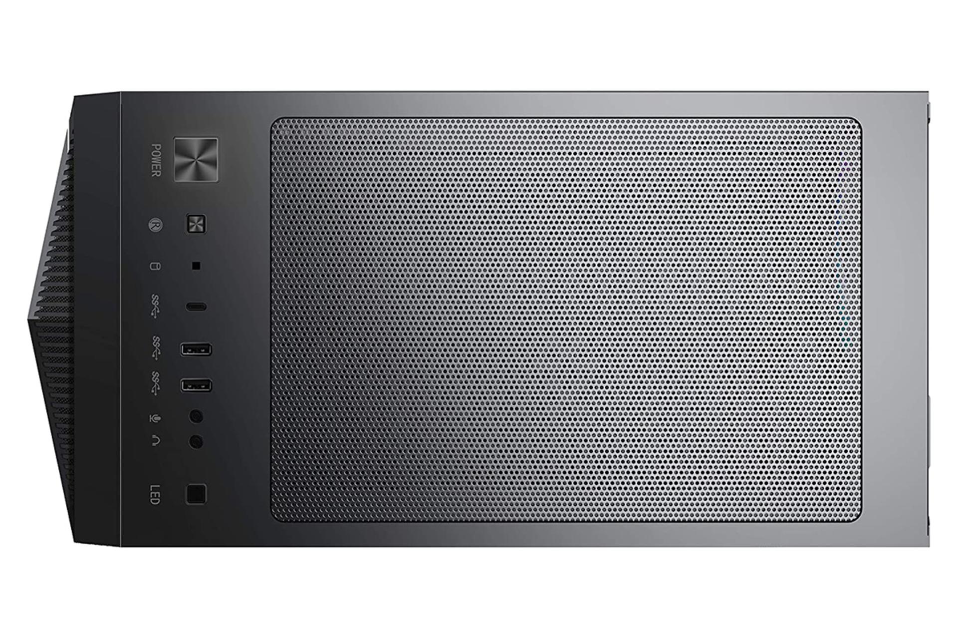 نمای پورت های بالای کیس کامپیوتر ام اس آی MPG GUNGNIR 110R