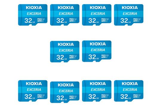 کارت حافظه کیوکسیا microSDXC با ظرفیت 32 گیگابایت مدل EXCERIA کلاس 10 بسته 10 عددی