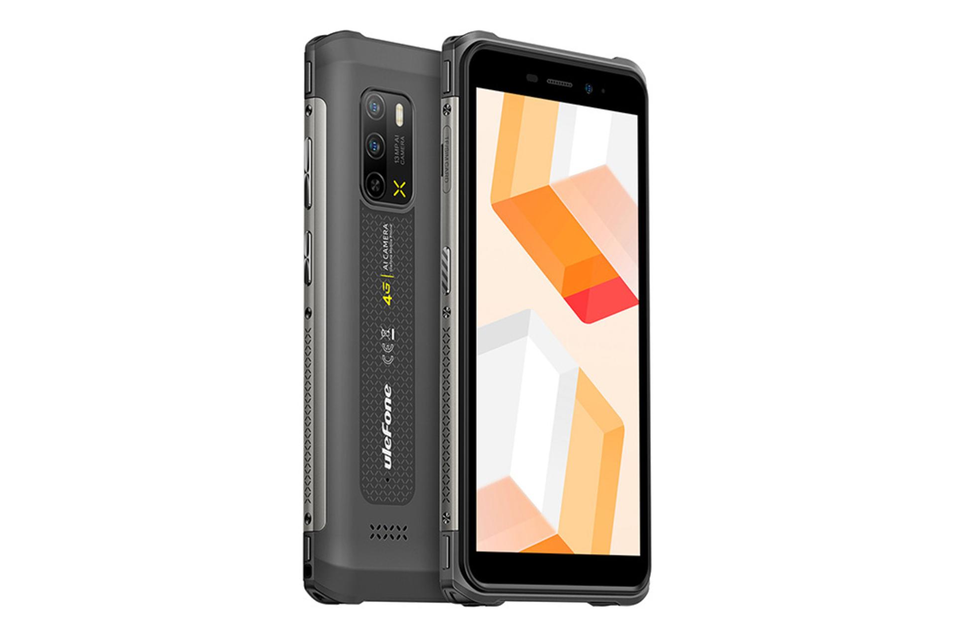 نمای جانبی گوشی موبایل یولفون Ulefone Armor X10 خاکستری
