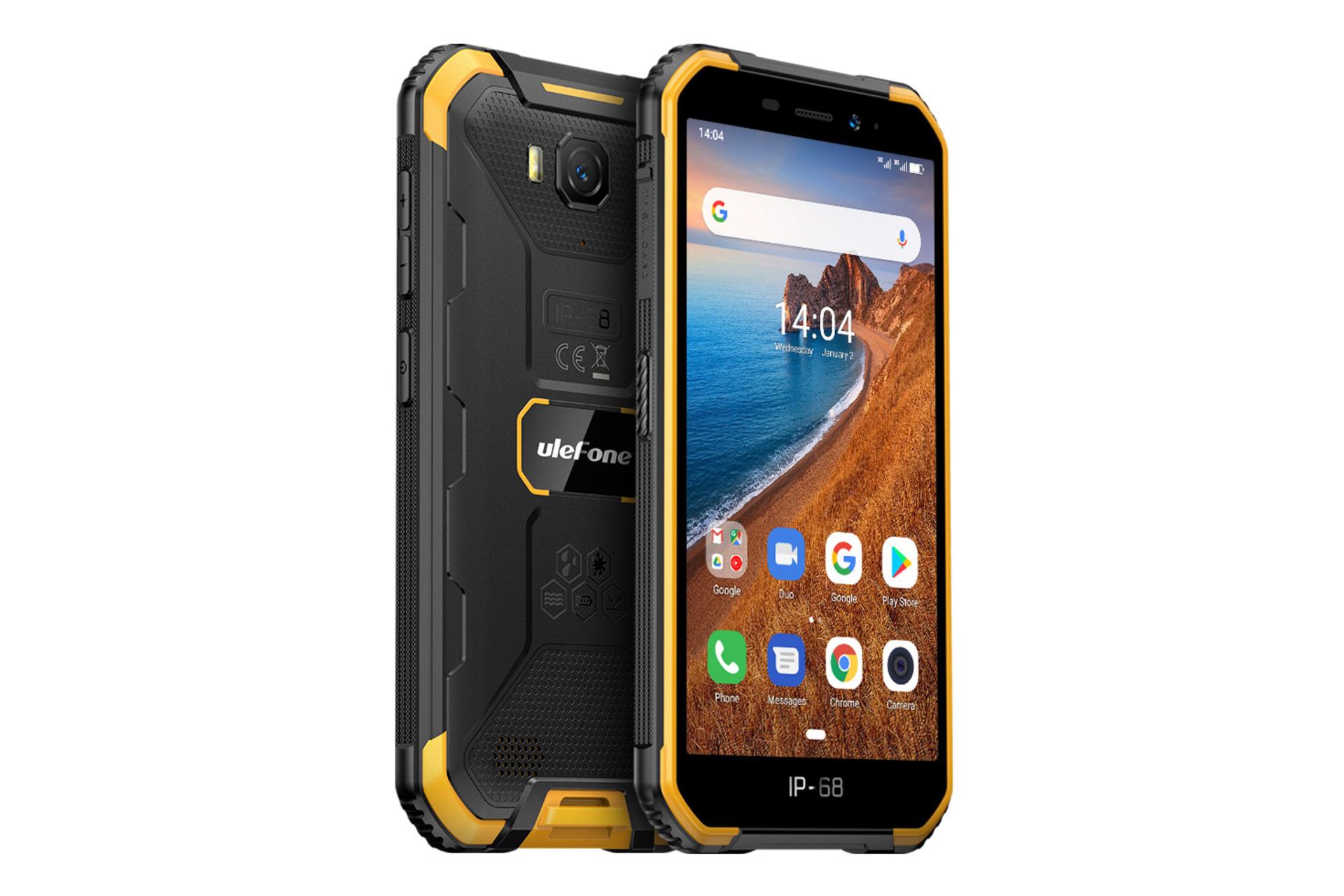 نمای جانبی گوشی موبایل یولفون Ulefone Armor X6 نارنجی