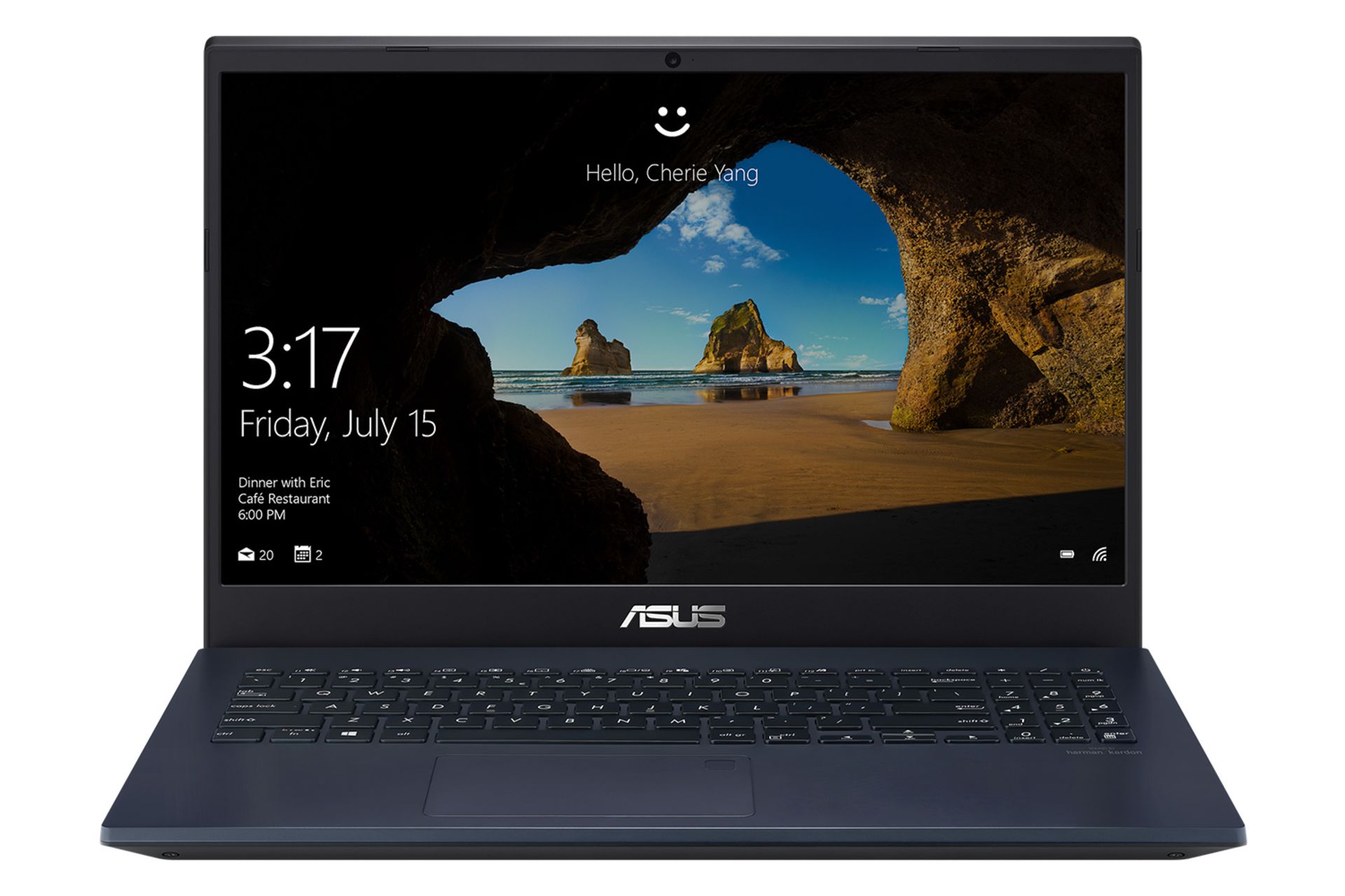 نمای جلو لپ تاپ ایسوس X571GT