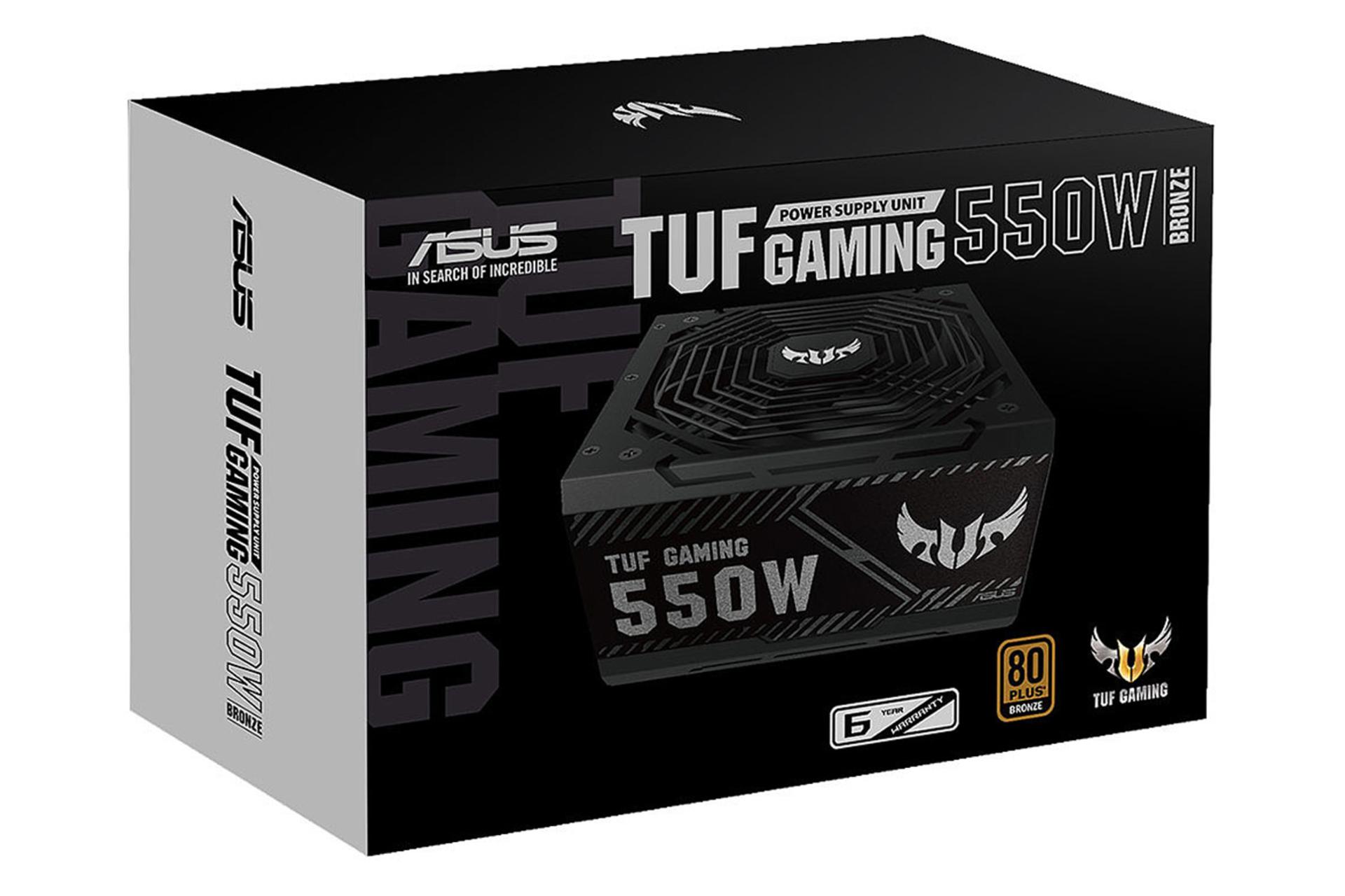 جعبه پاور کامپیوتر ایسوس TUF Gaming 550B با توان 550 وات