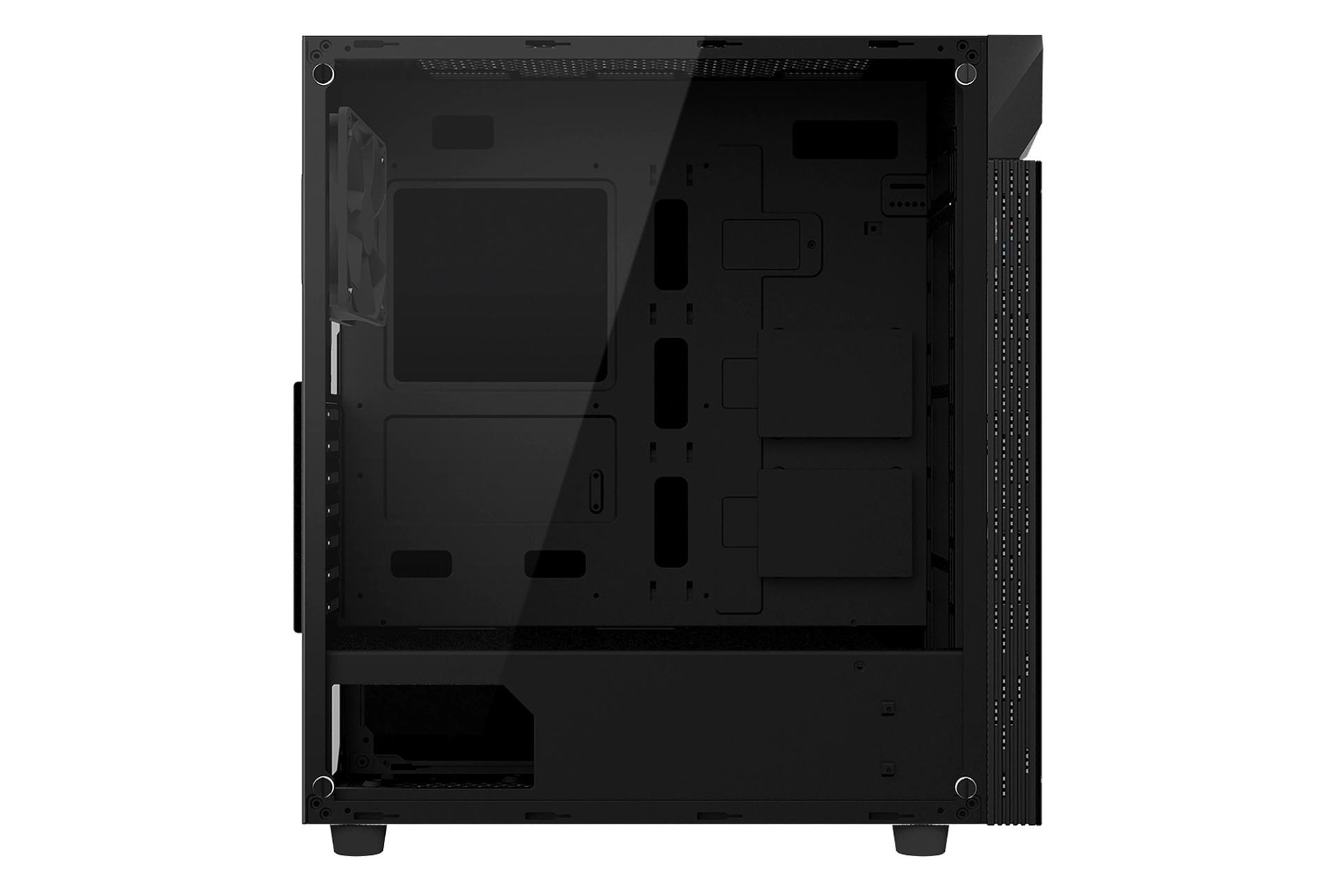 نمای داخل پنل شیشه‌ای سمت چپ کیس کامپیوتر گیگابایت C200 GLASS