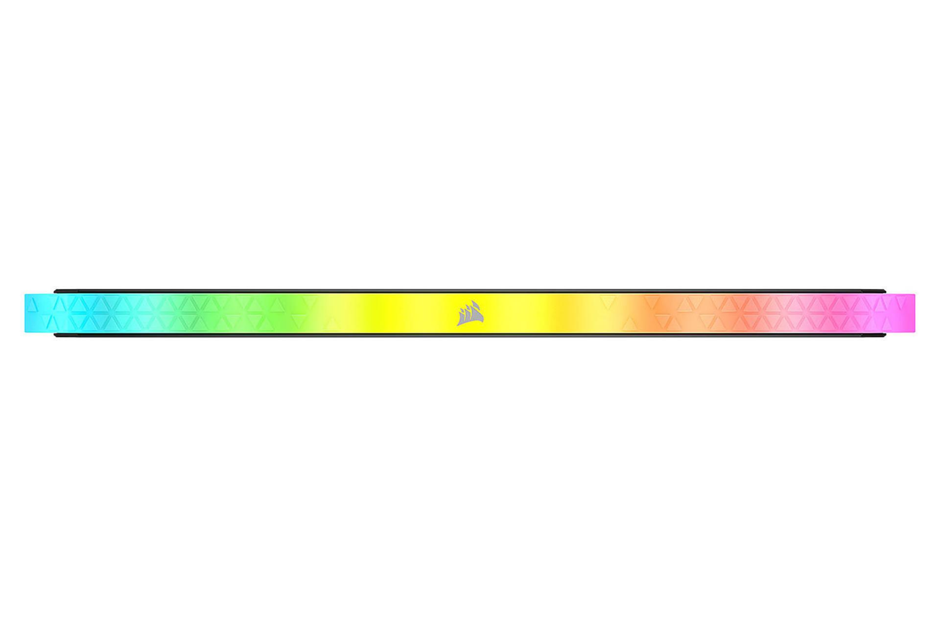 نمای نور RGB بالای رم کورسیر VENGEANCE RGB RT ظرفیت 64 گیگابایت (2x32) از نوع DDR4-3600