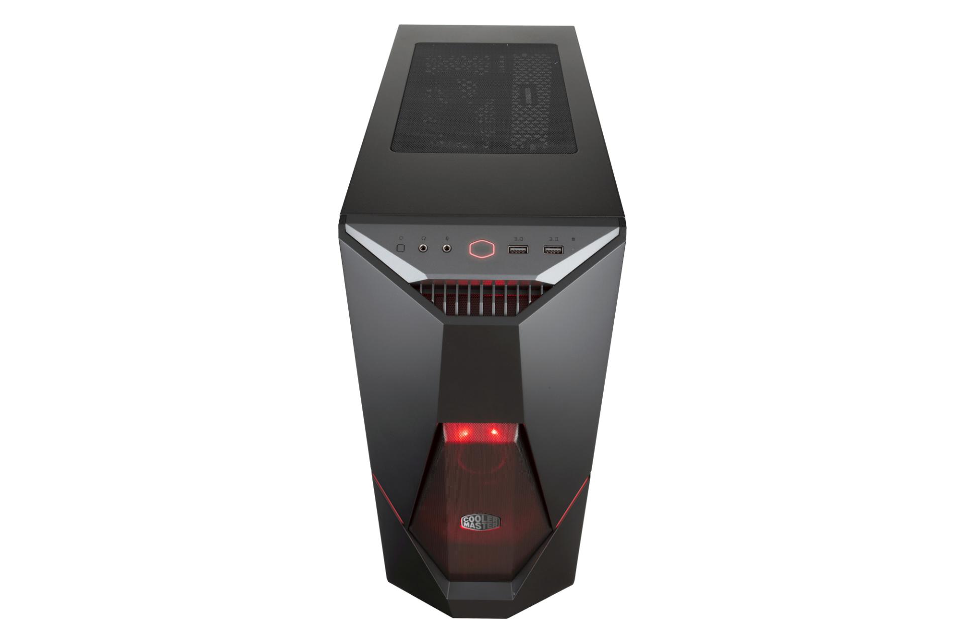 نمای فیلتر و پورت‌های بالای کیس کامپیوتر کولر مستر MASTERBOX K500L