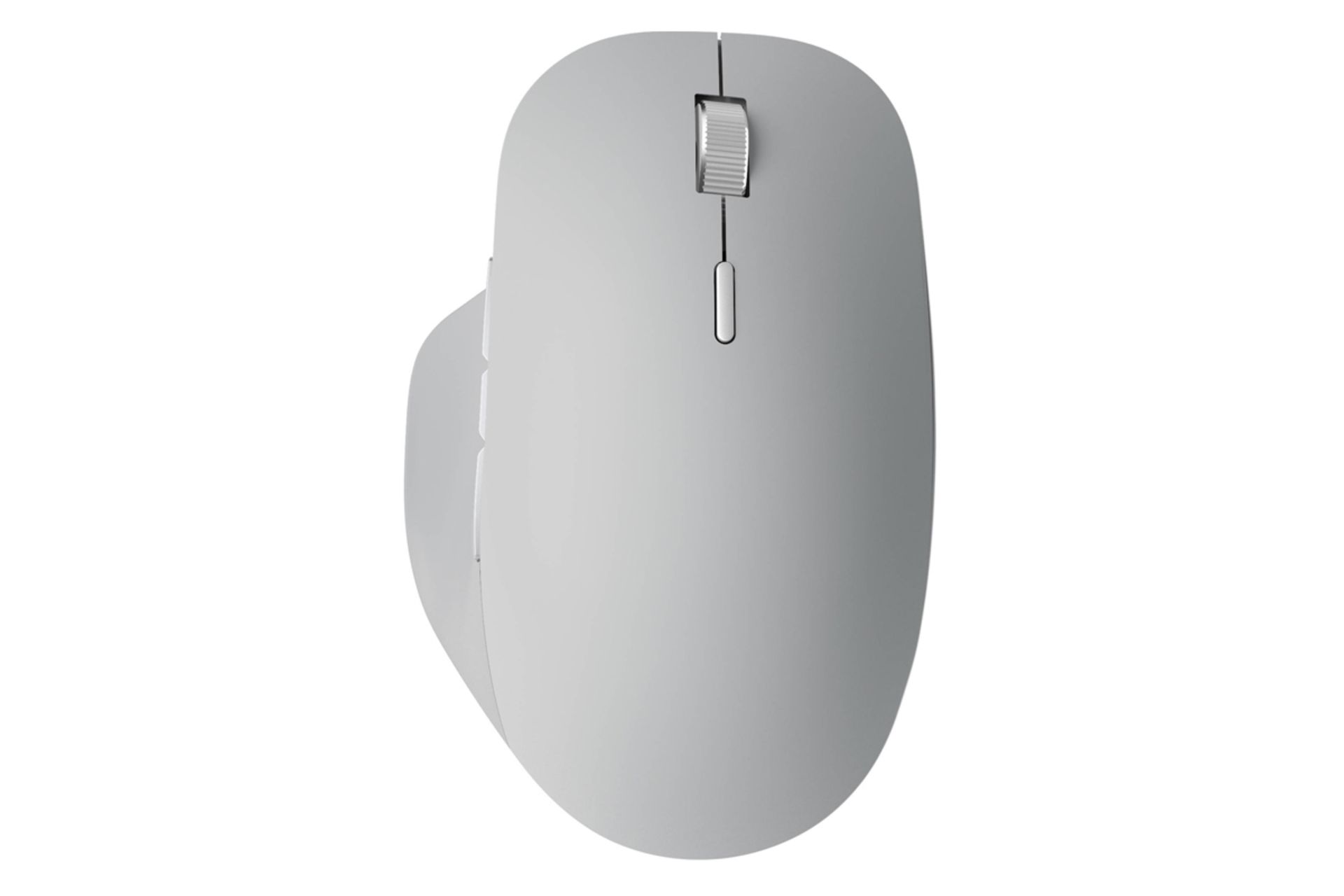 نمای روبرو ماوس بی سیم مایکروسافت Precision خاکستری