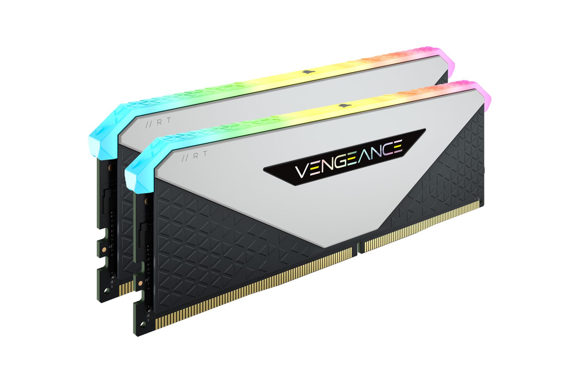  رم کورسیر VENGEANCE RGB RT ظرفیت 16 گیگابایت (2x8) از نوع DDR4-3600 نمای جانبی
